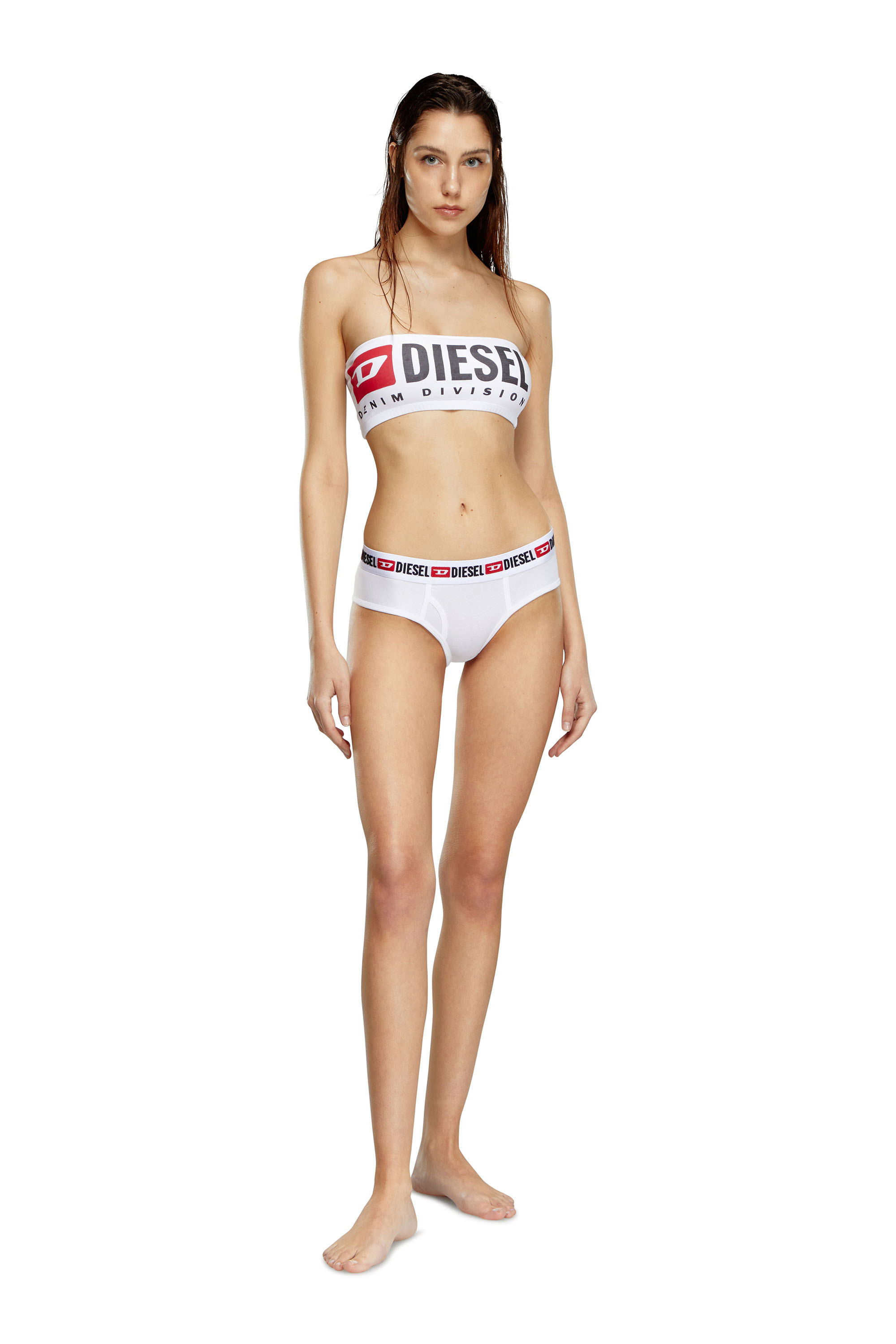 Diesel - UFSB-MELANIE, Woman Strapless bra with maxi logo in White - Image 2