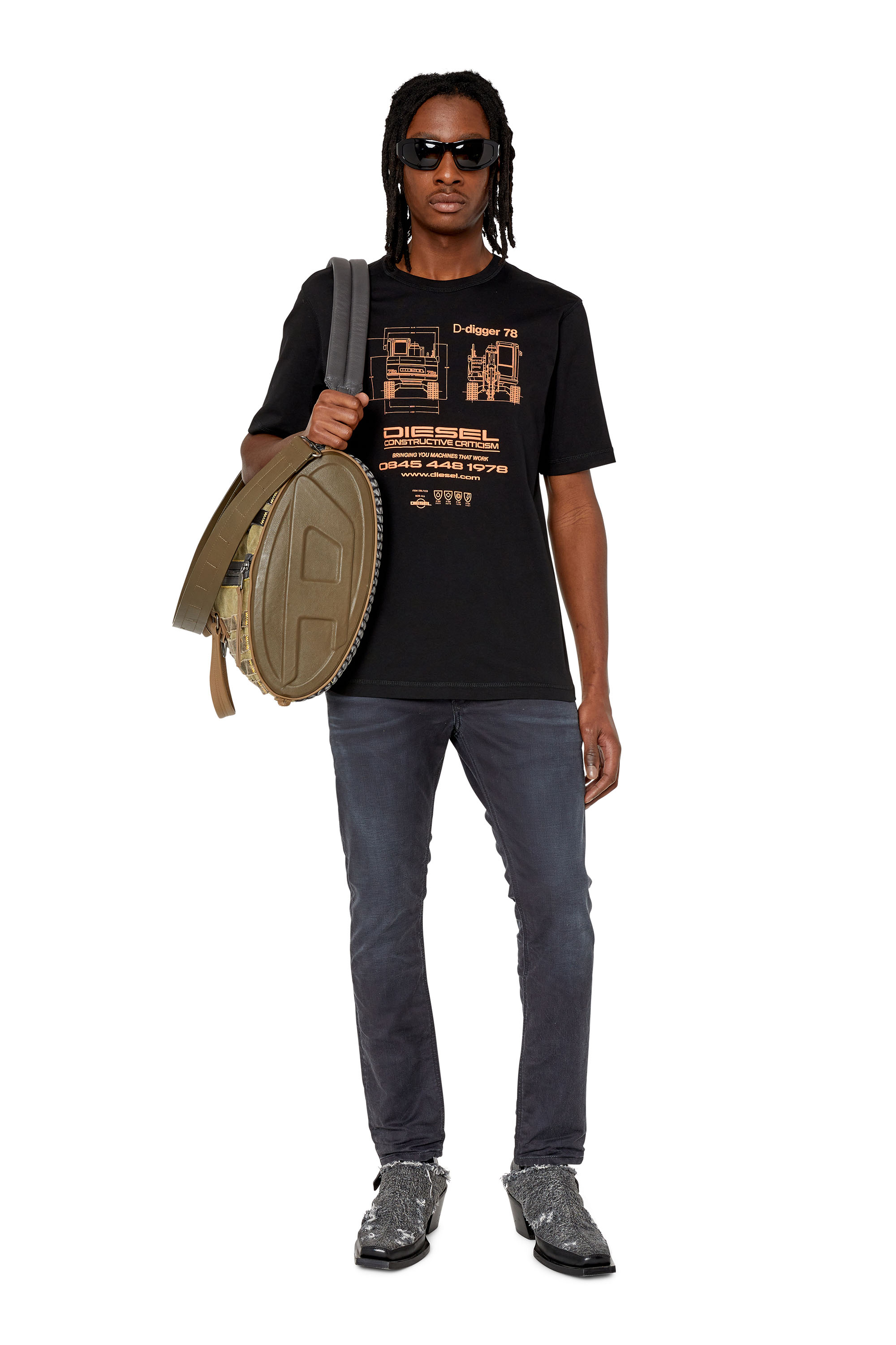 Diesel - Krooley JoggJeans® 068CQ Tapered, Black/Dark grey - Image 5