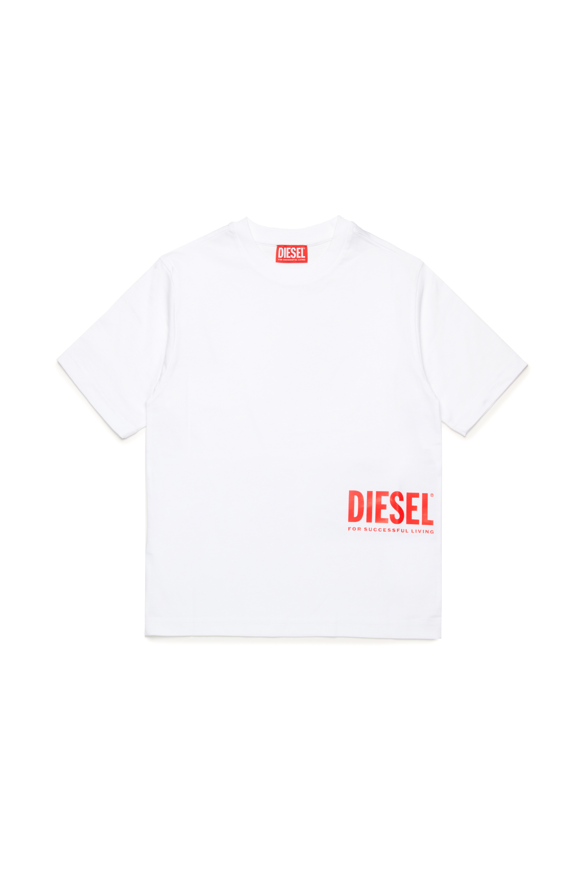 Diesel - MTFIND OVER, Man's T-shirt with Biscotto logo in White - 1