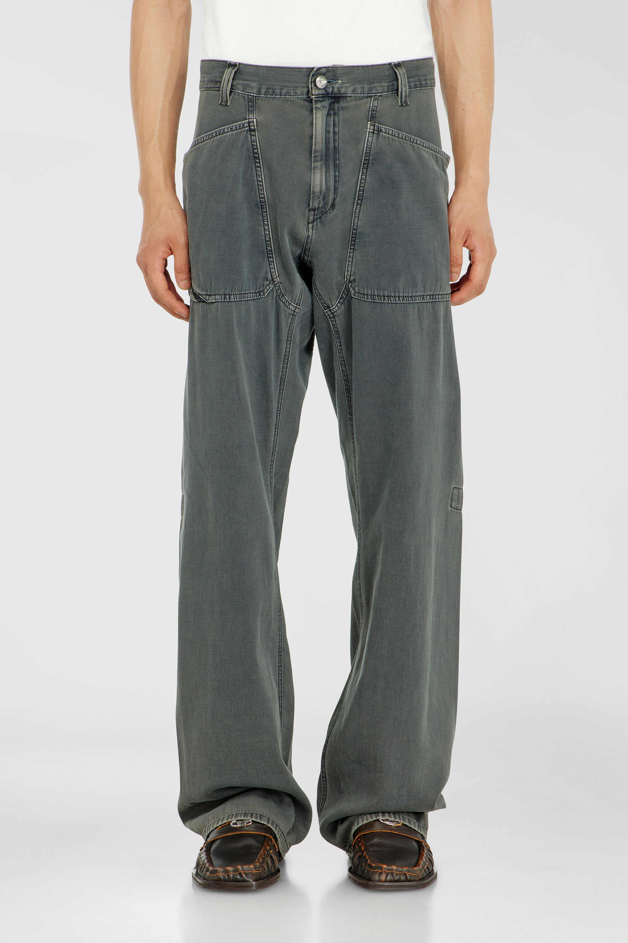 Diesel - Man's Relaxed Jeans D-Zeta 068WR, Grey - 1