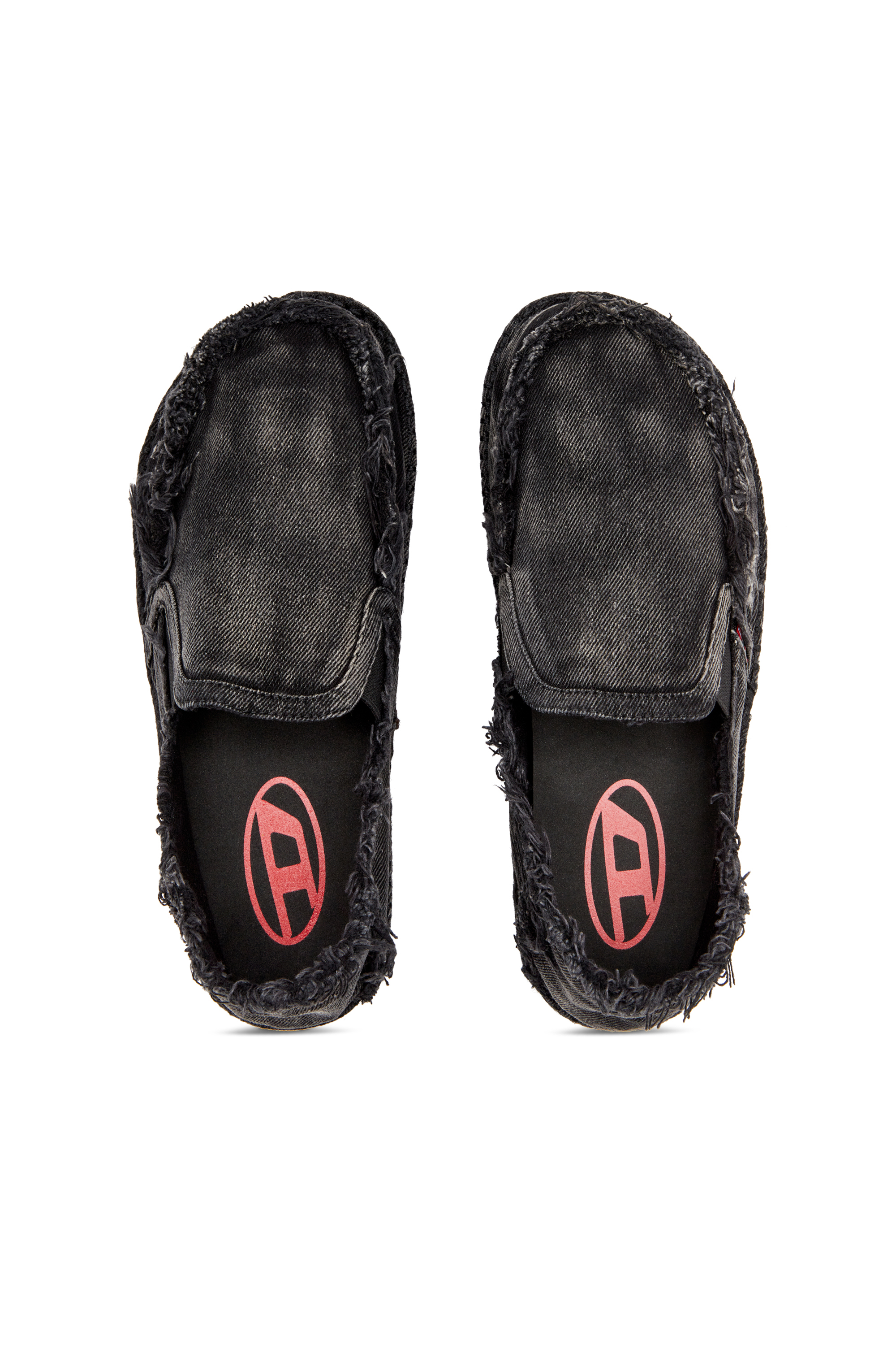 Diesel - D-LUKAS ESP, Man's Espadrille loafers in distressed denim in Black - 5