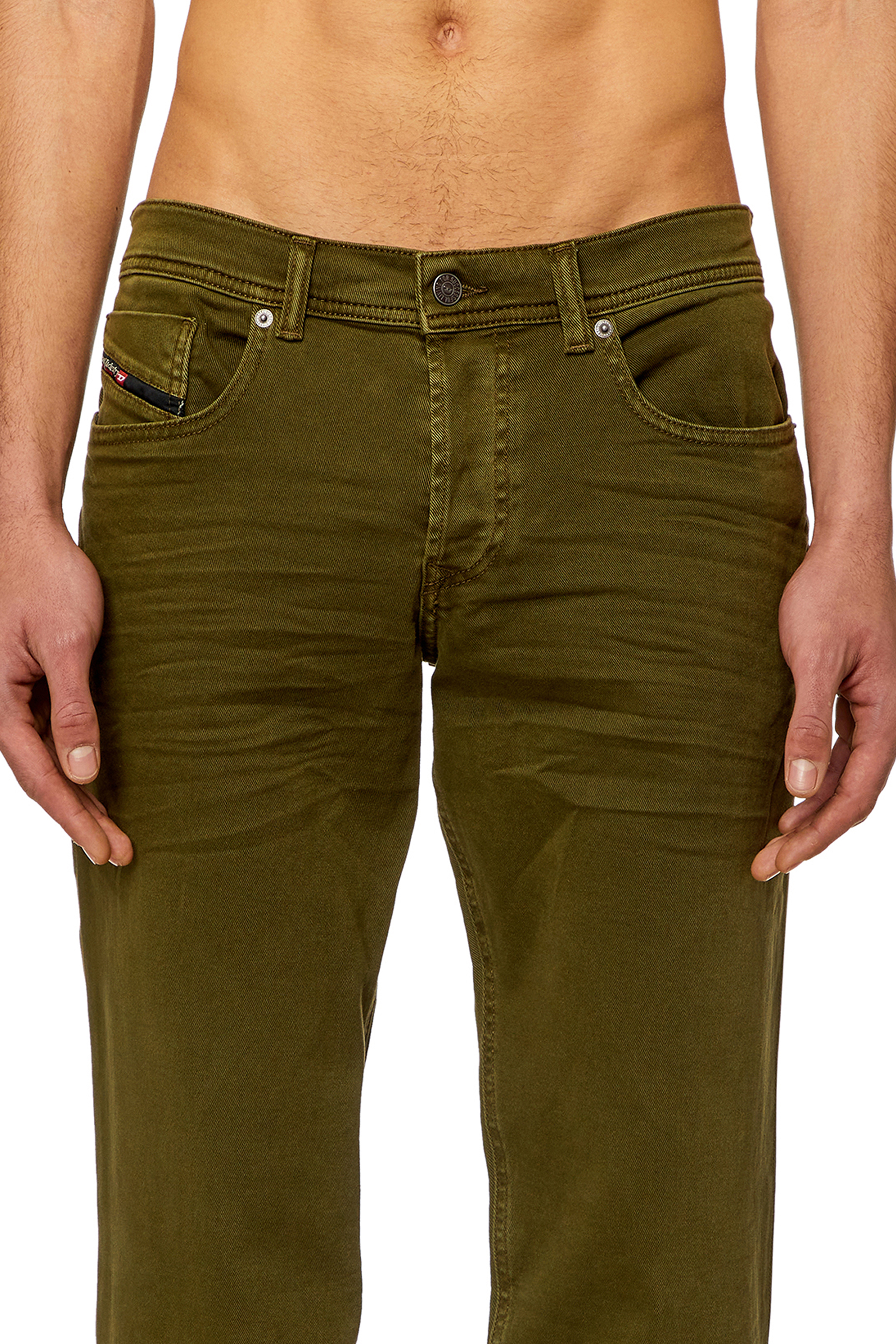 Diesel - Tapered Jeans 2023 D-Finitive 0QWTY, Military Green - Image 4