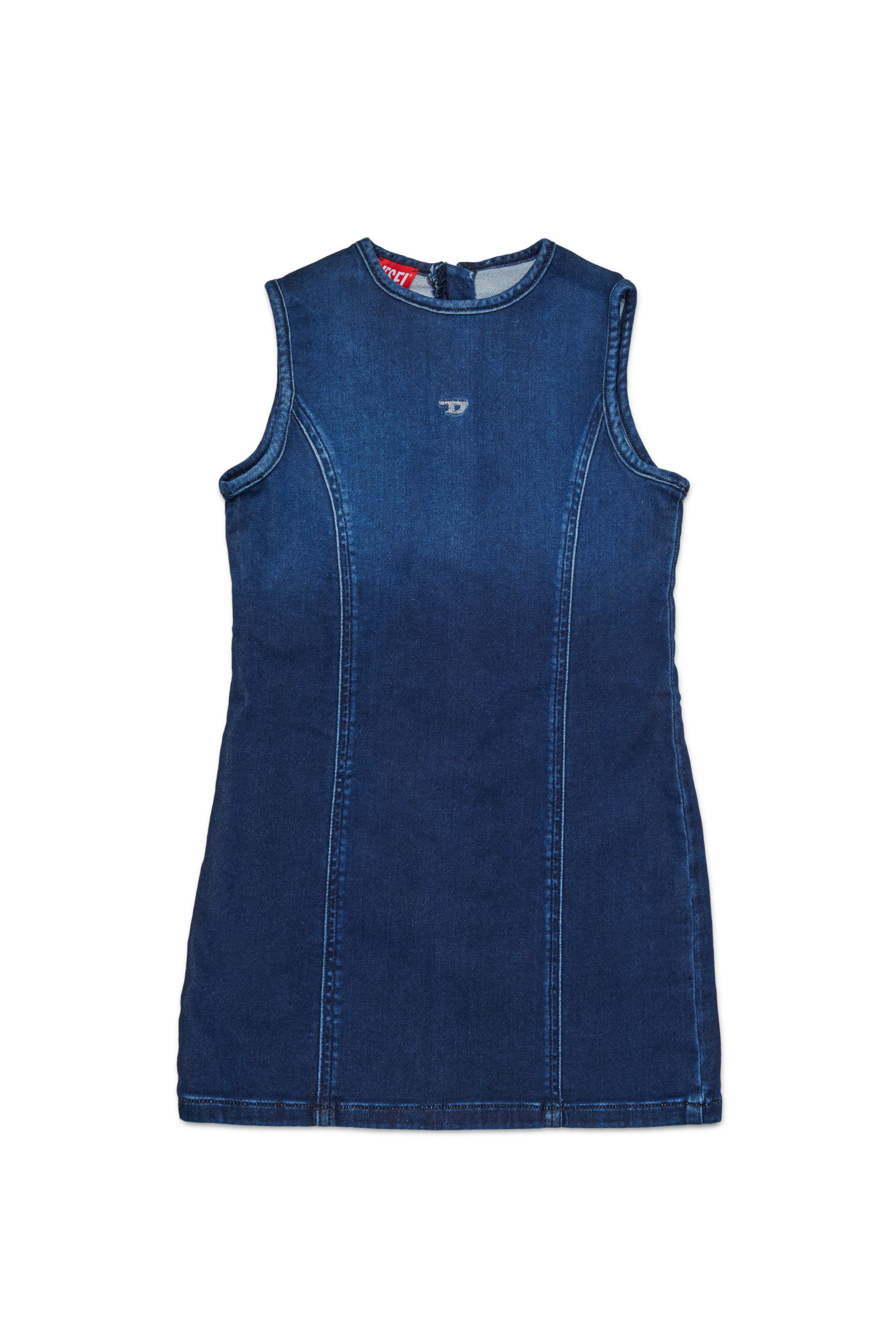 Diesel - DUMPY JJJ, Woman's Sleeveless denim dress in Dark Blue - 1