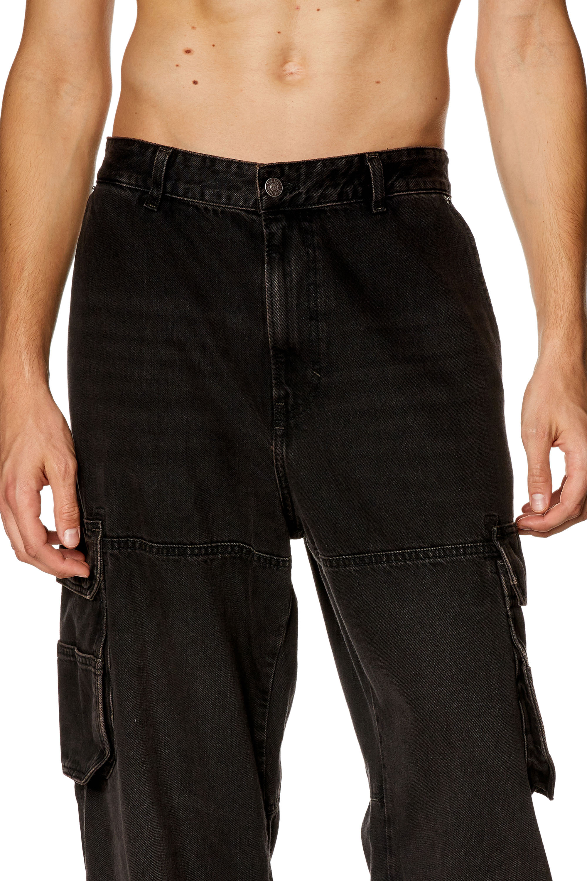 Diesel - Straight Jeans D-Fish 0KIAG, Black/Dark grey - Image 4