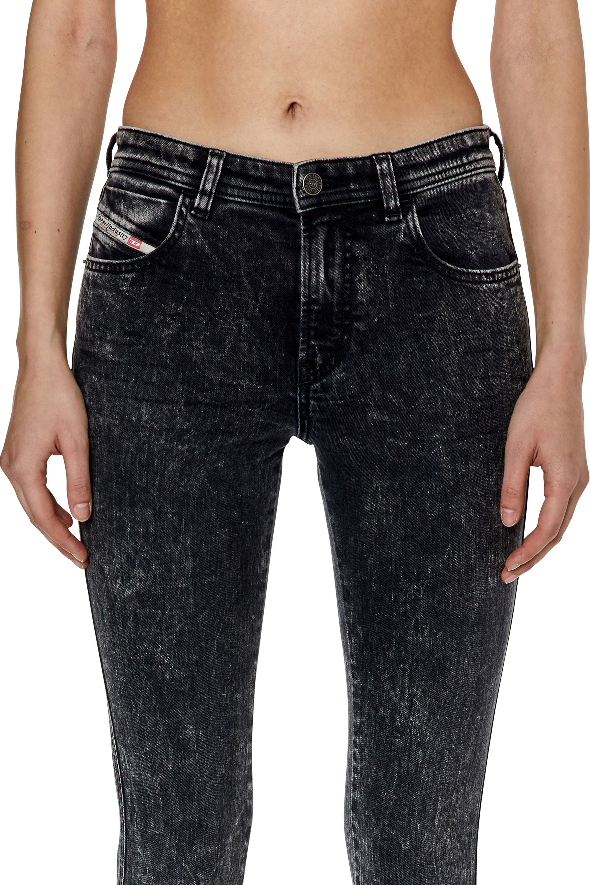 Diesel - 2015 Babhila 0ENAN Skinny Jeans, Black/Dark grey - Image 3