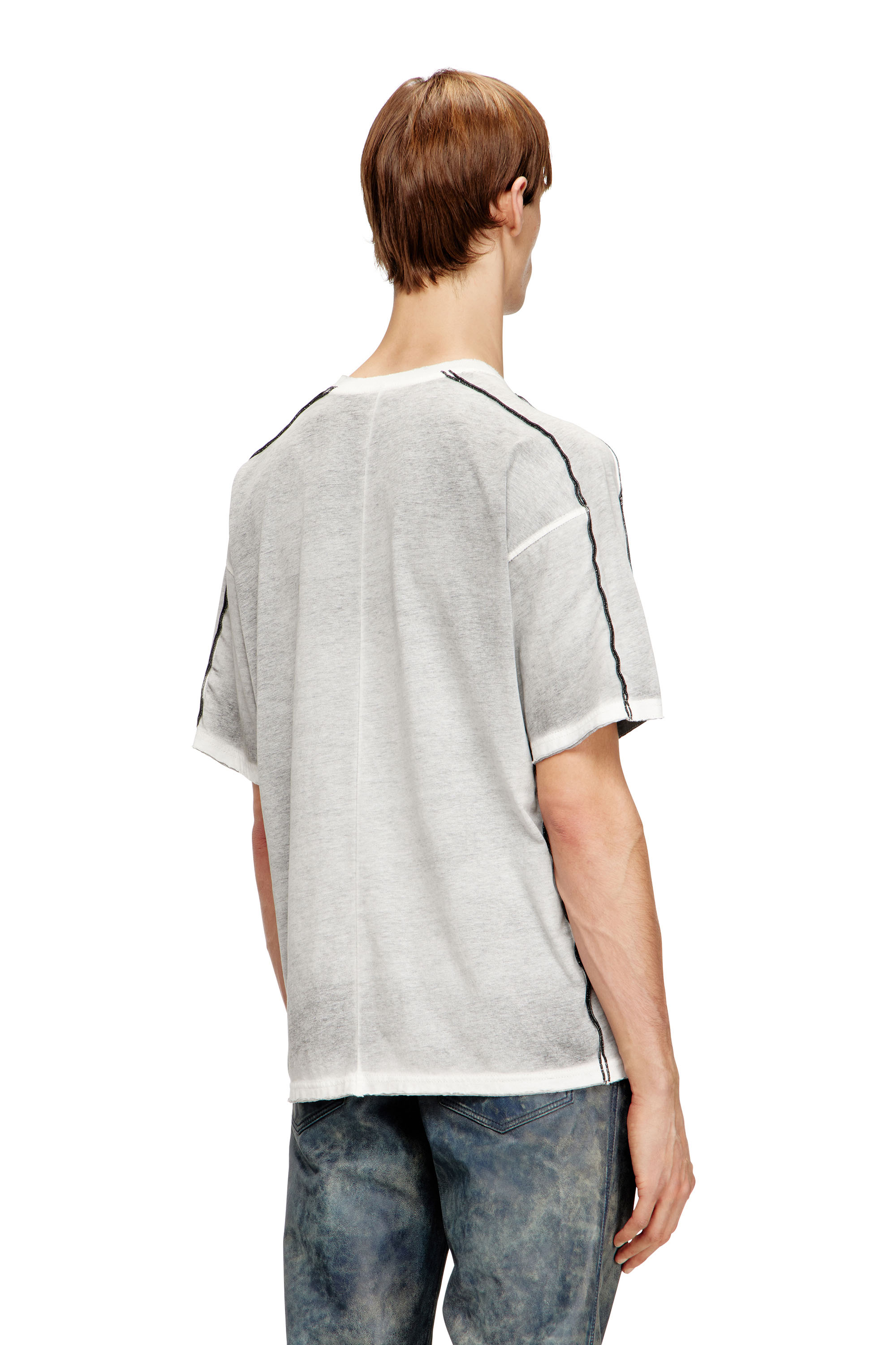 Diesel - T-RIVEN, Man's Relaxed cotton T-shirt with colour spray in null - 4