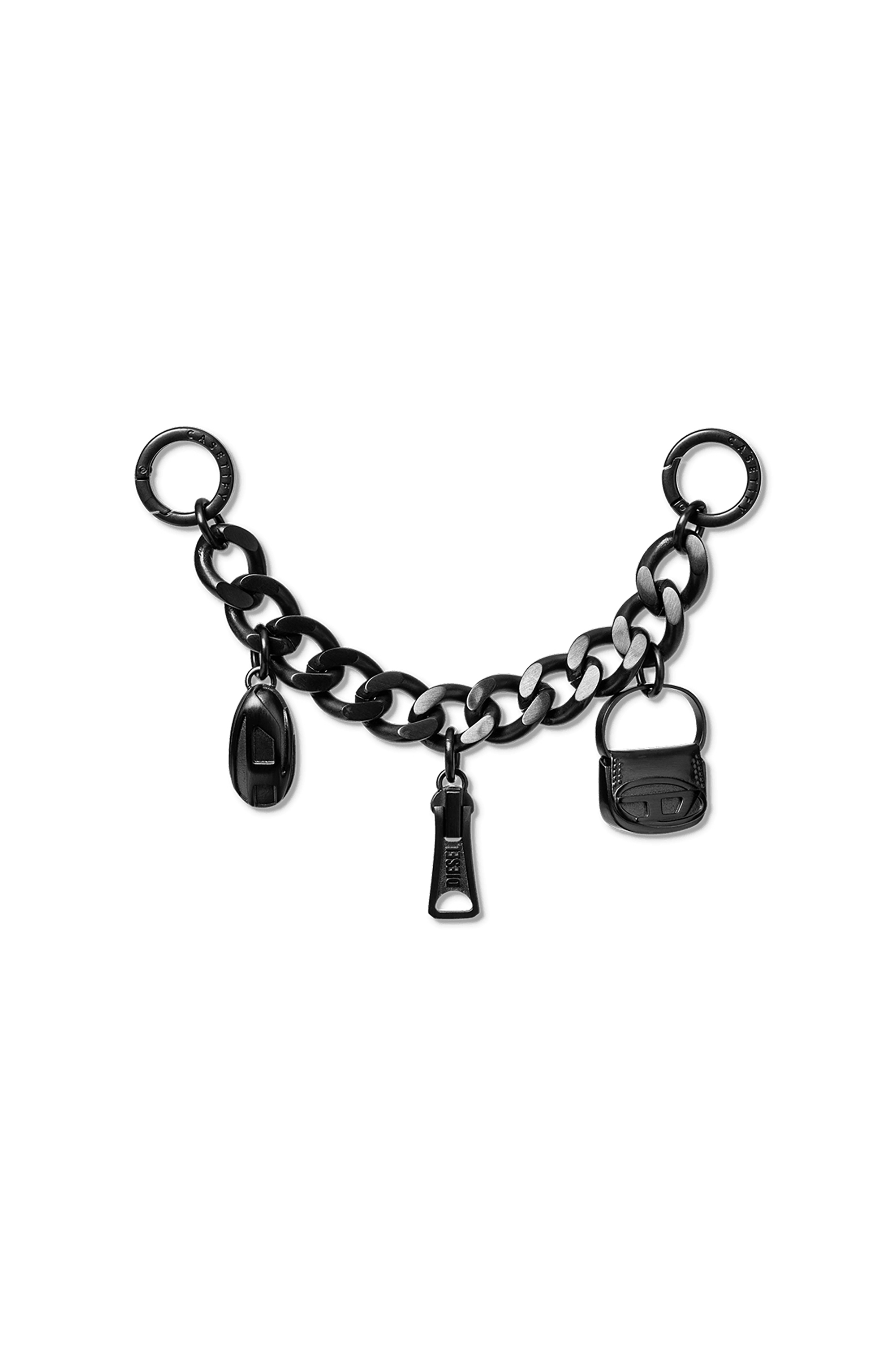 Diesel - 60375 CASETIFY  CHARMS CHAIN, Unisex's Charm Thick Gun Metal in Black - 1