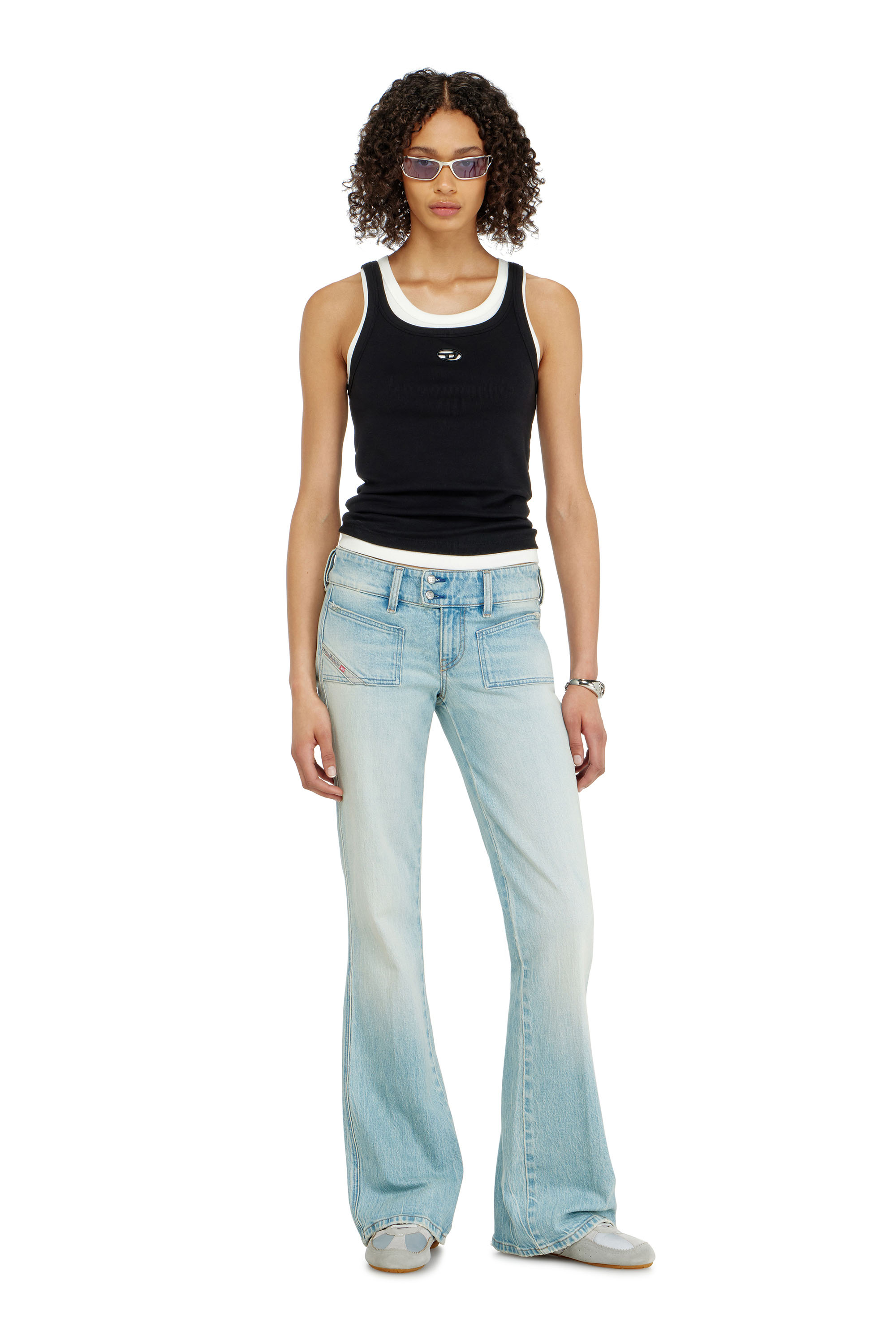 Diesel - Woman's Bootcut Jeans D-Hush 0KBBX, Light Blue - 1