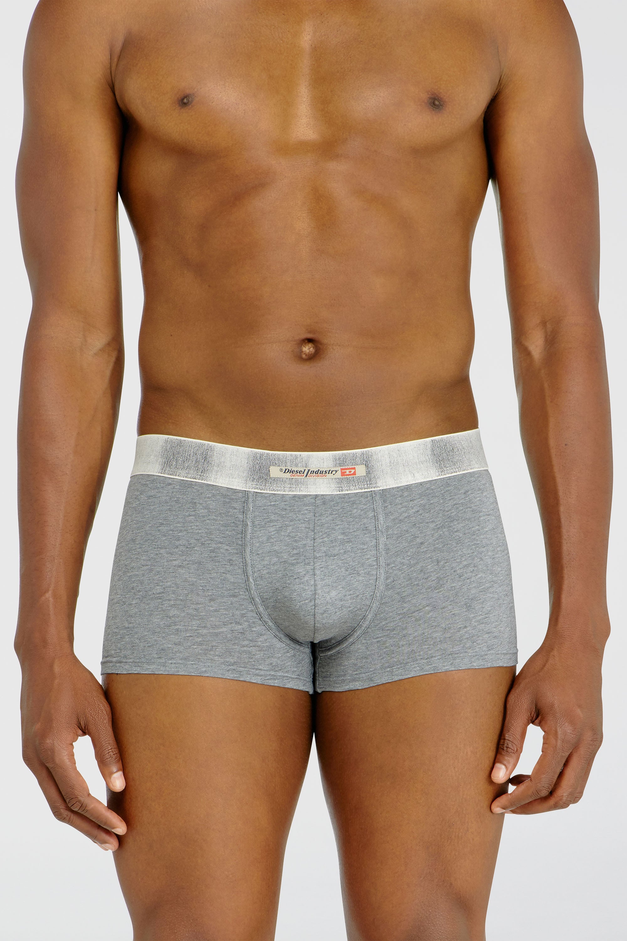 Diesel - DAMIEN-DNM-3PACK, Man's Three-pack of stretch cotton boxer briefs with satin waistband in Multicolor/Grey - 3