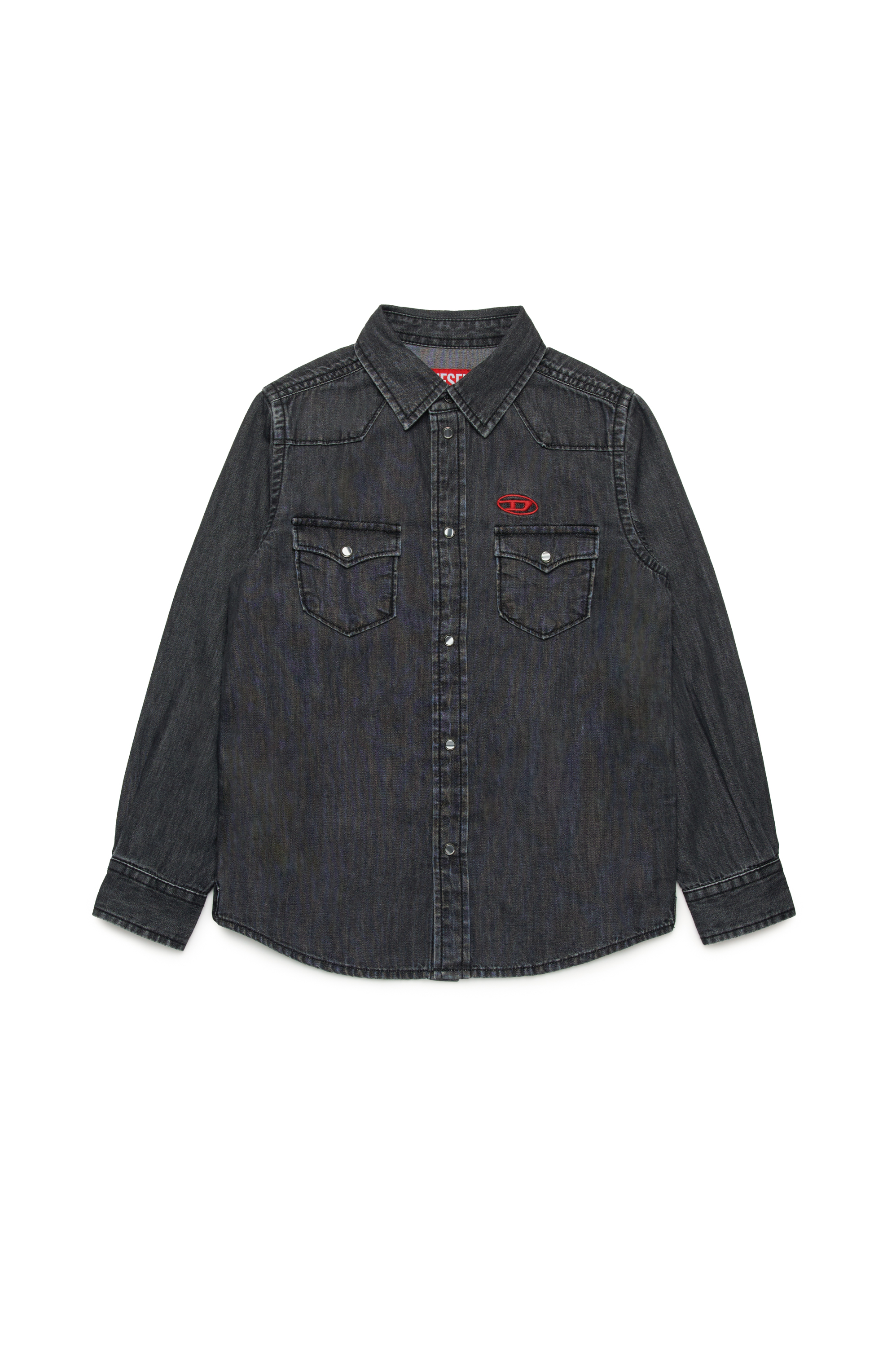 Diesel - CEKO, Man's Denim Western shirt in Black - 1