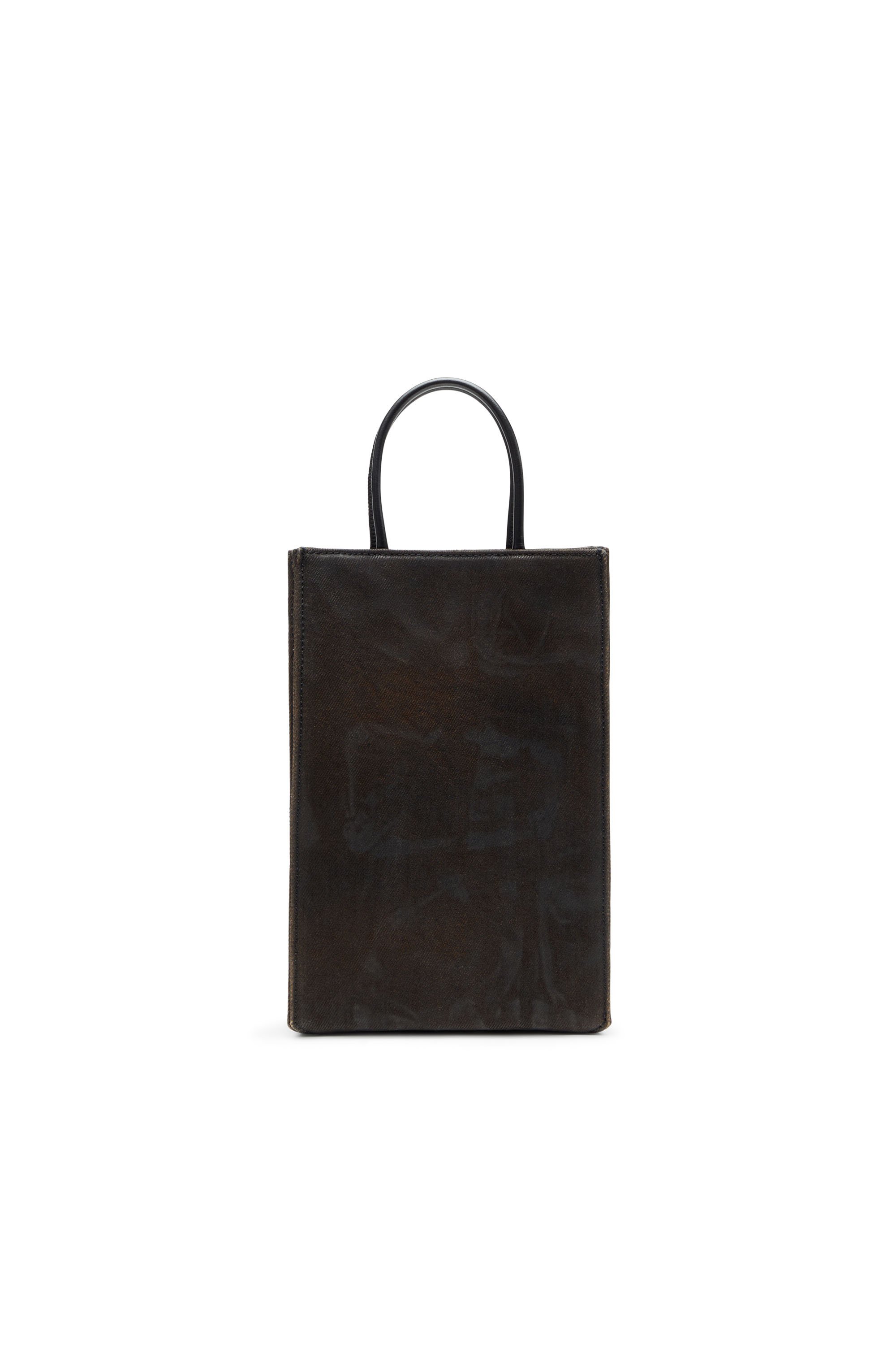 Diesel - LES SHOPPERS SHOPPER M X, Man's Les Shoppers-Tote bag in coated flocked denim in Black - 2