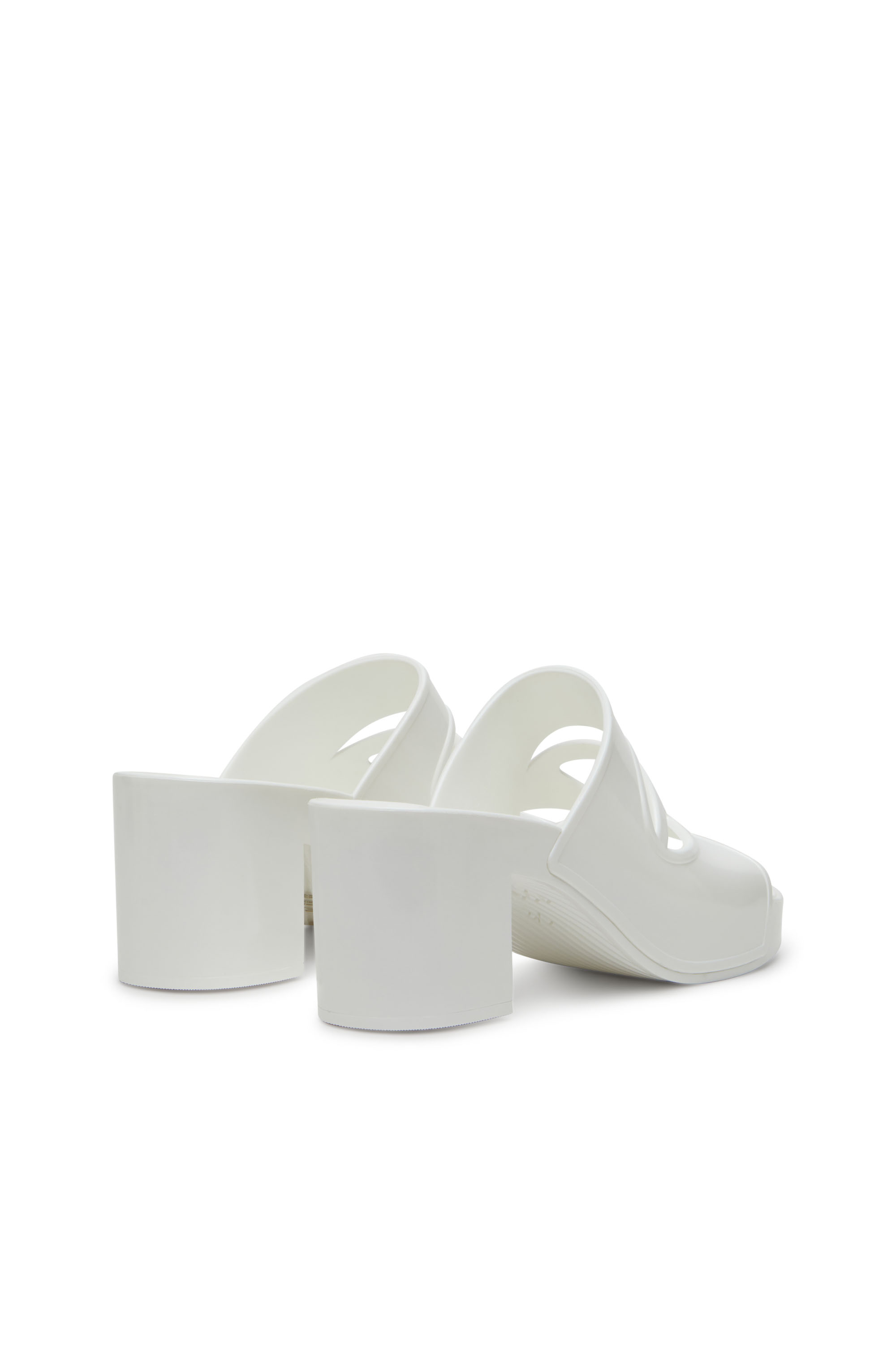 SA-BONNIE, White Diesel - SA-BONNIE, Woman's Sa-Bonnie-Heeled rubber slides with cut-out logo in White - 3