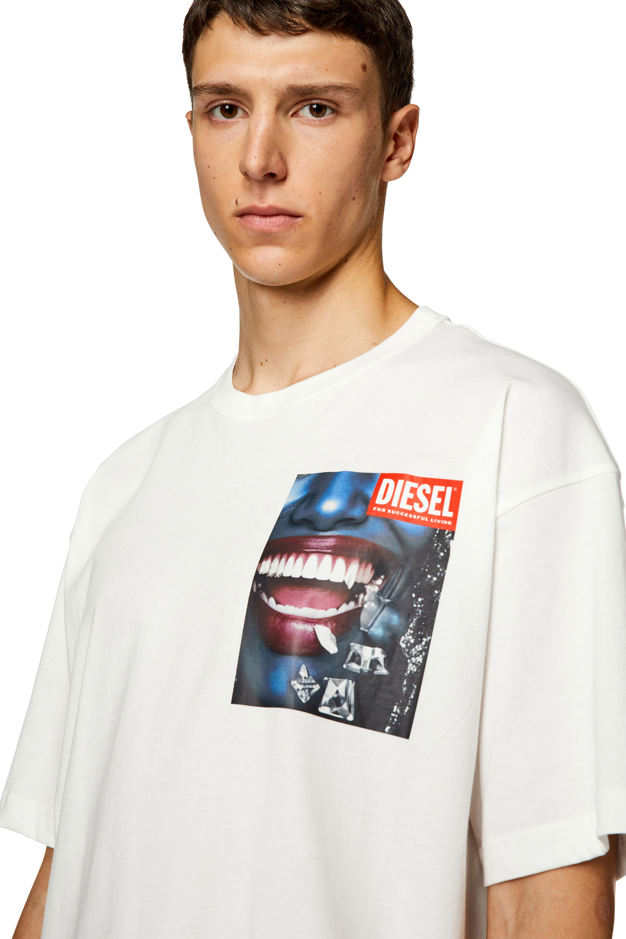 Diesel - T-NABEL-FACE, White - Image 5