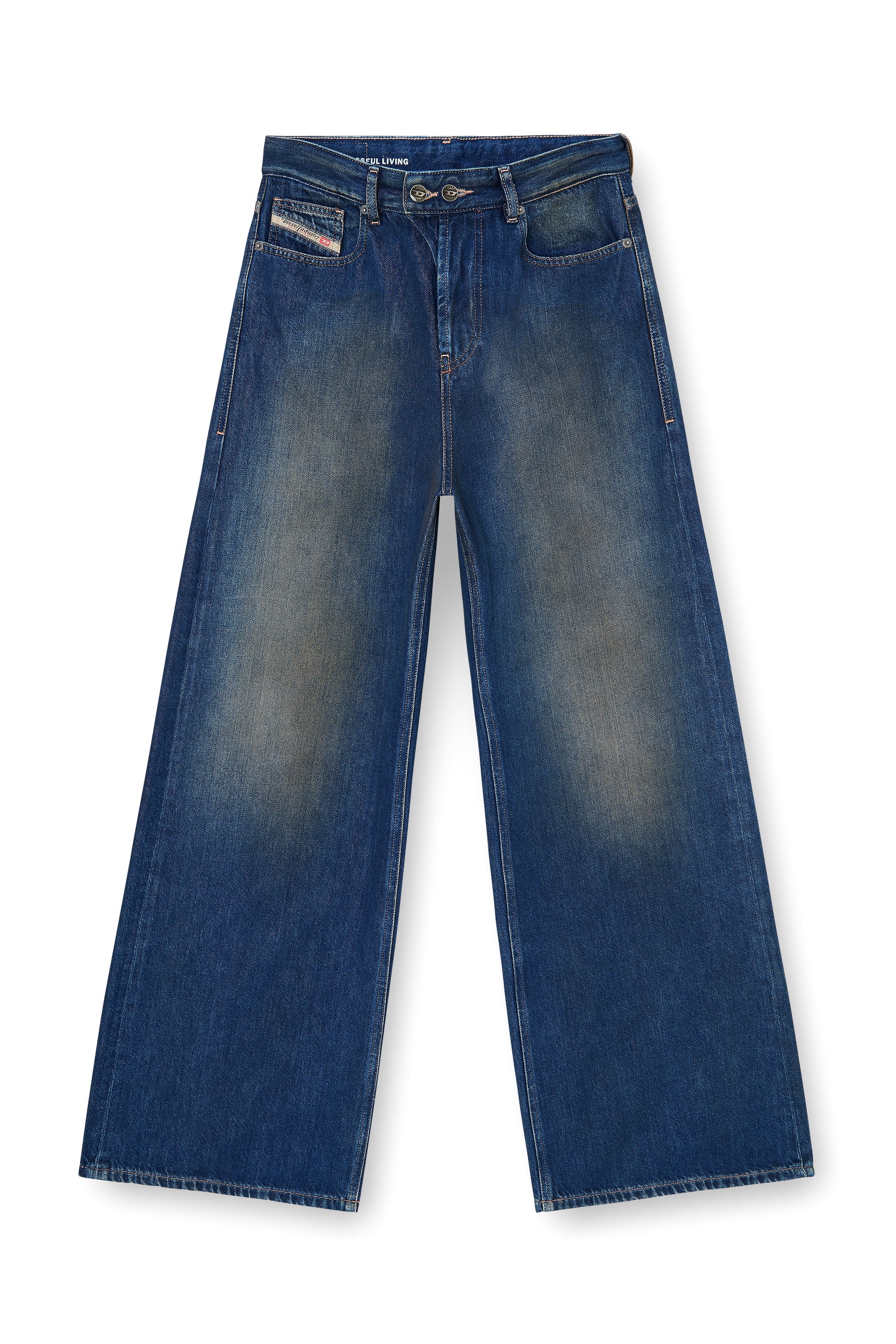 Diesel - Woman's Relaxed Jeans 1996 D-Sire 09P47, Dark Blue - 3