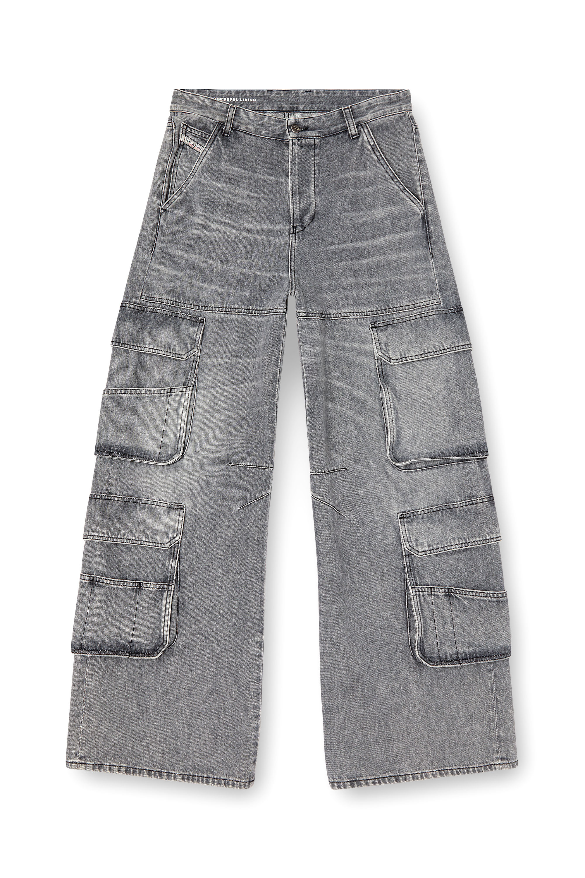 Diesel - Woman's Relaxed Jeans 1996 D-Sire 0DCBE, Light Grey - 3