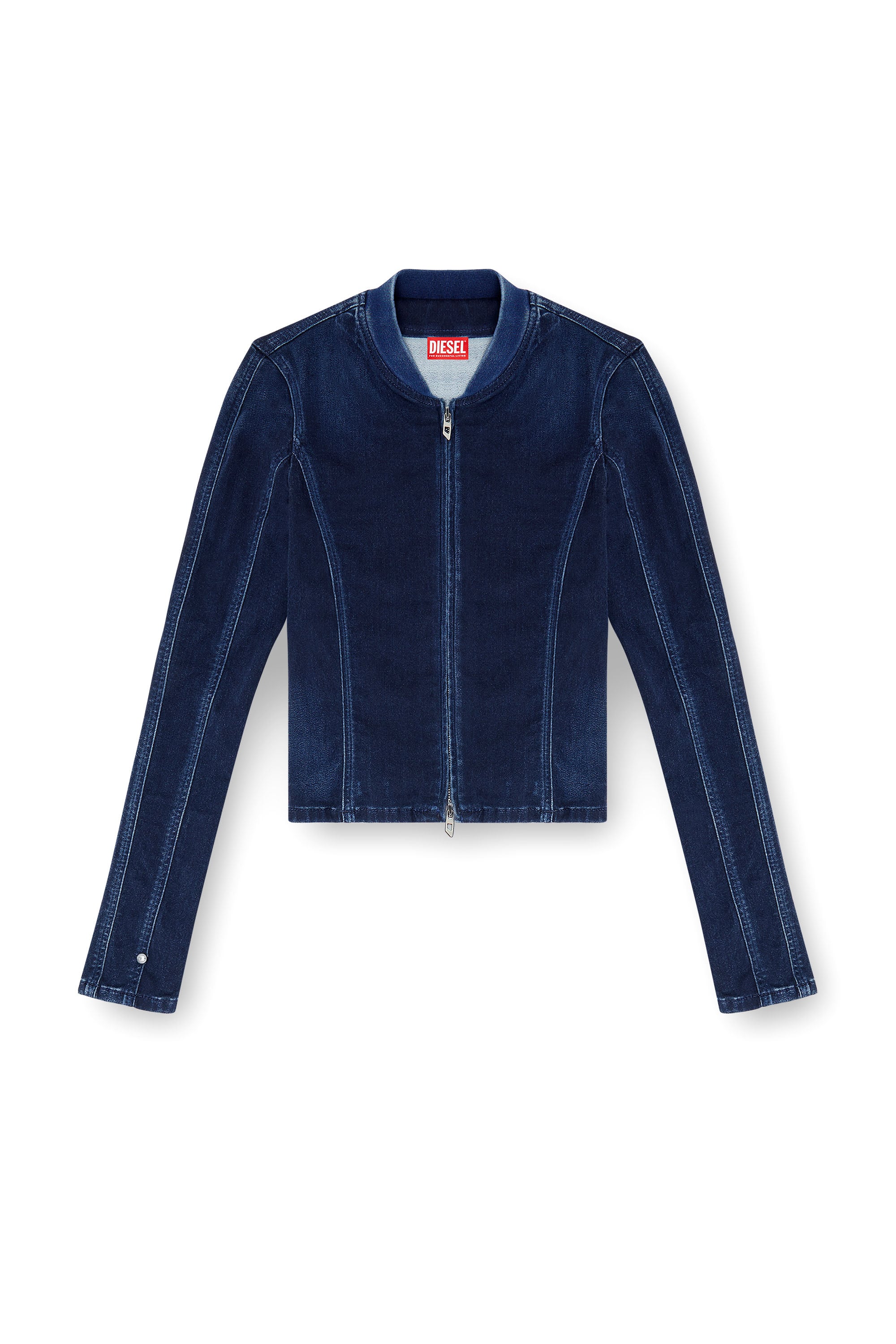 Diesel - DE-GARY-D JOGG, Woman's Cropped jacket in JoggJeans in Dark Blue - 3