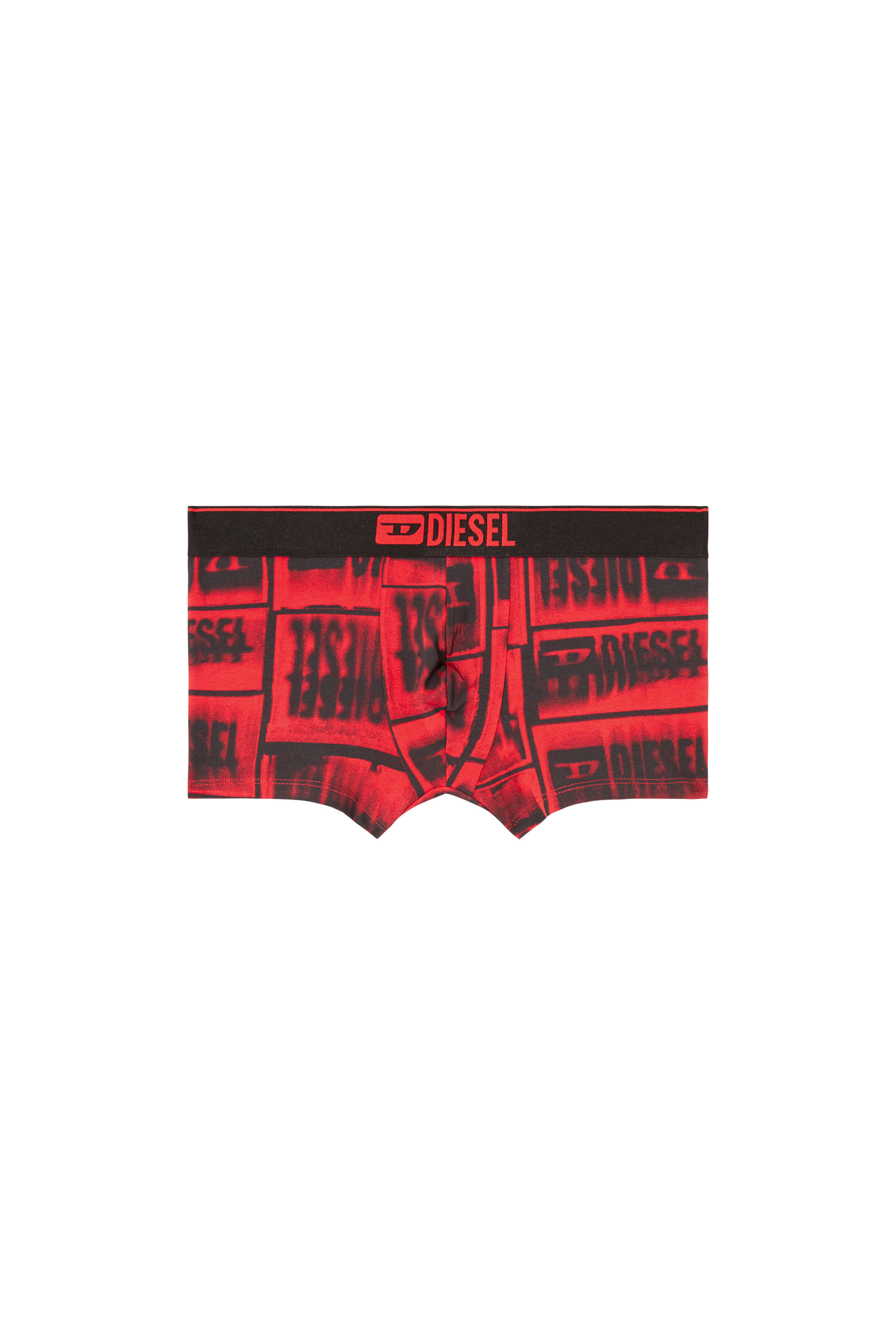Diesel - DAMIEN-D-BOX, Man's Boxer briefs with faded logo print in Red - 4