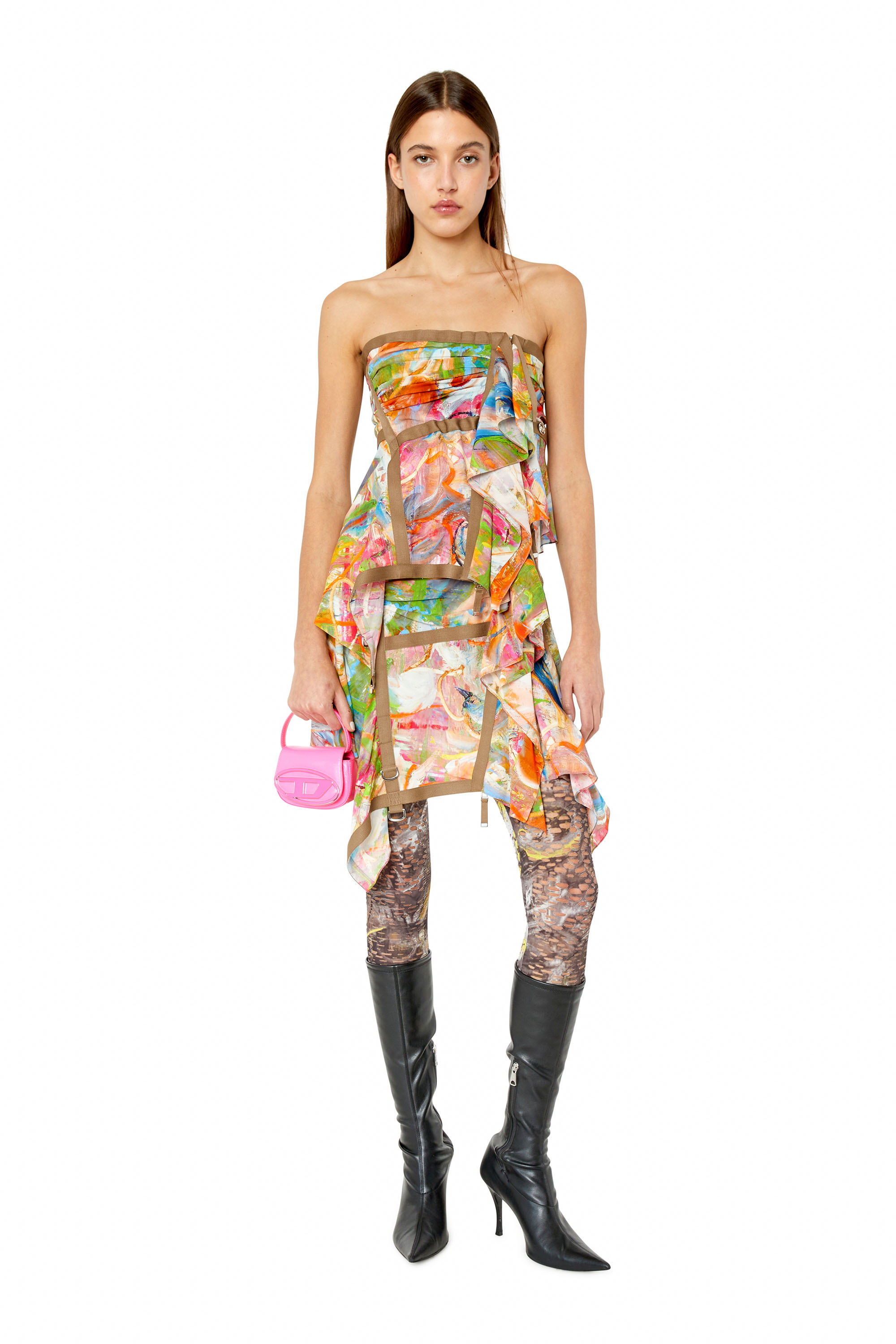 Diesel - O-DIANTHA-PRINT, Brown/Red - Image 2