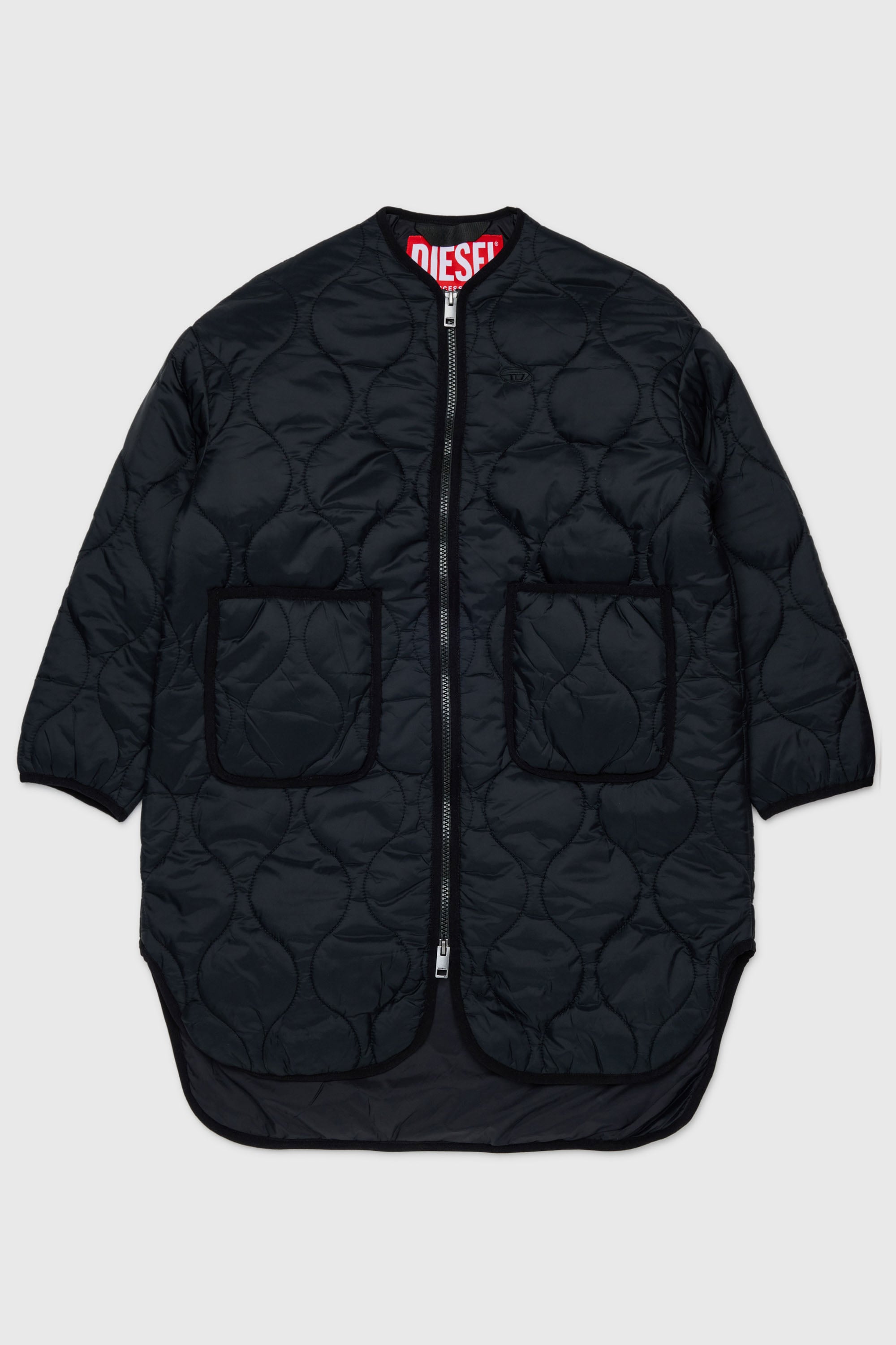 Diesel - JPOP, Woman's Liner jacket in quilted nylon in Black - 1