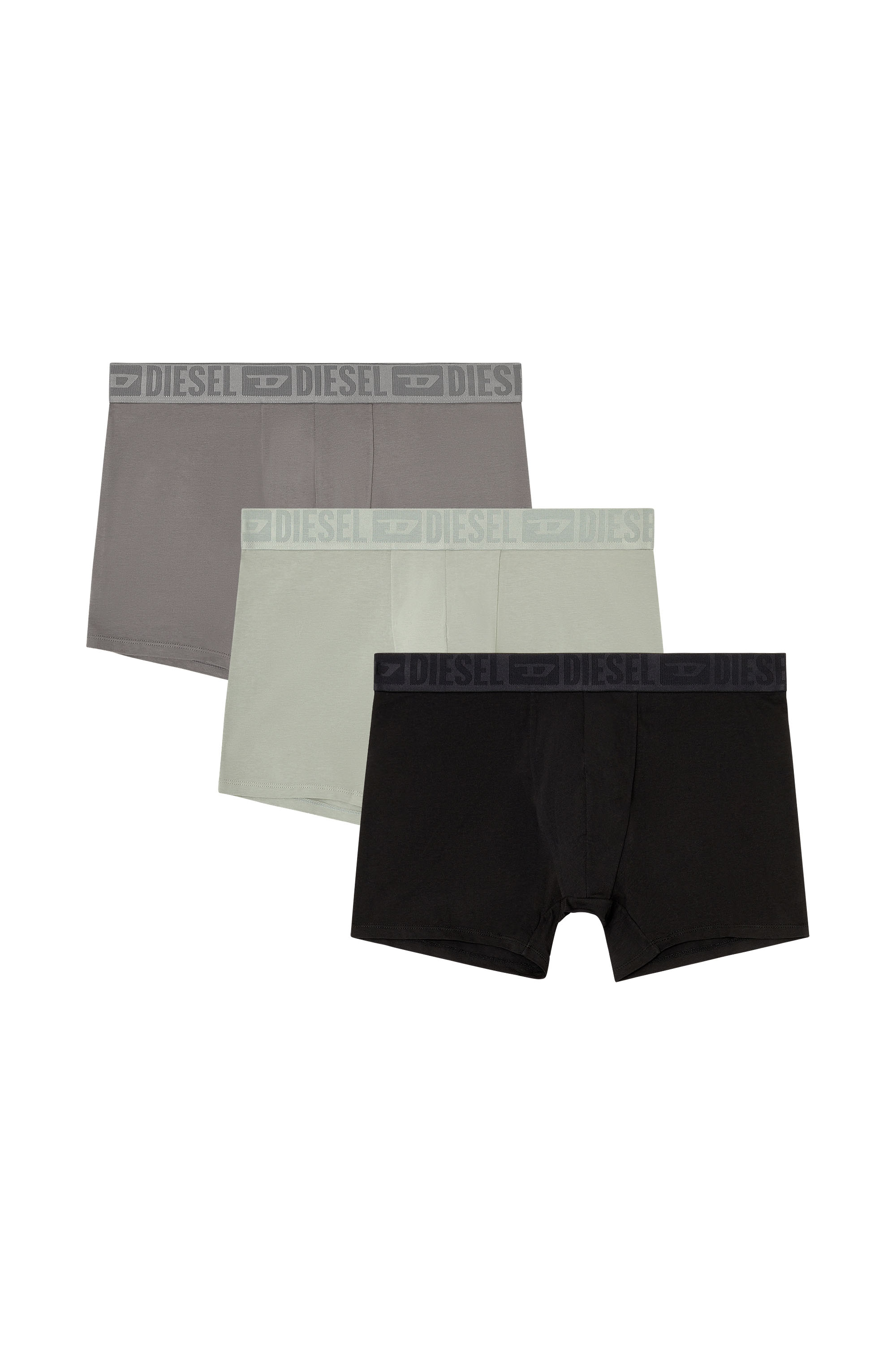 Diesel - SEBASTIAN-D-CORE-3PACK, Man's Three-pack boxer briefs in stretch cotton in Black/Grey - 2