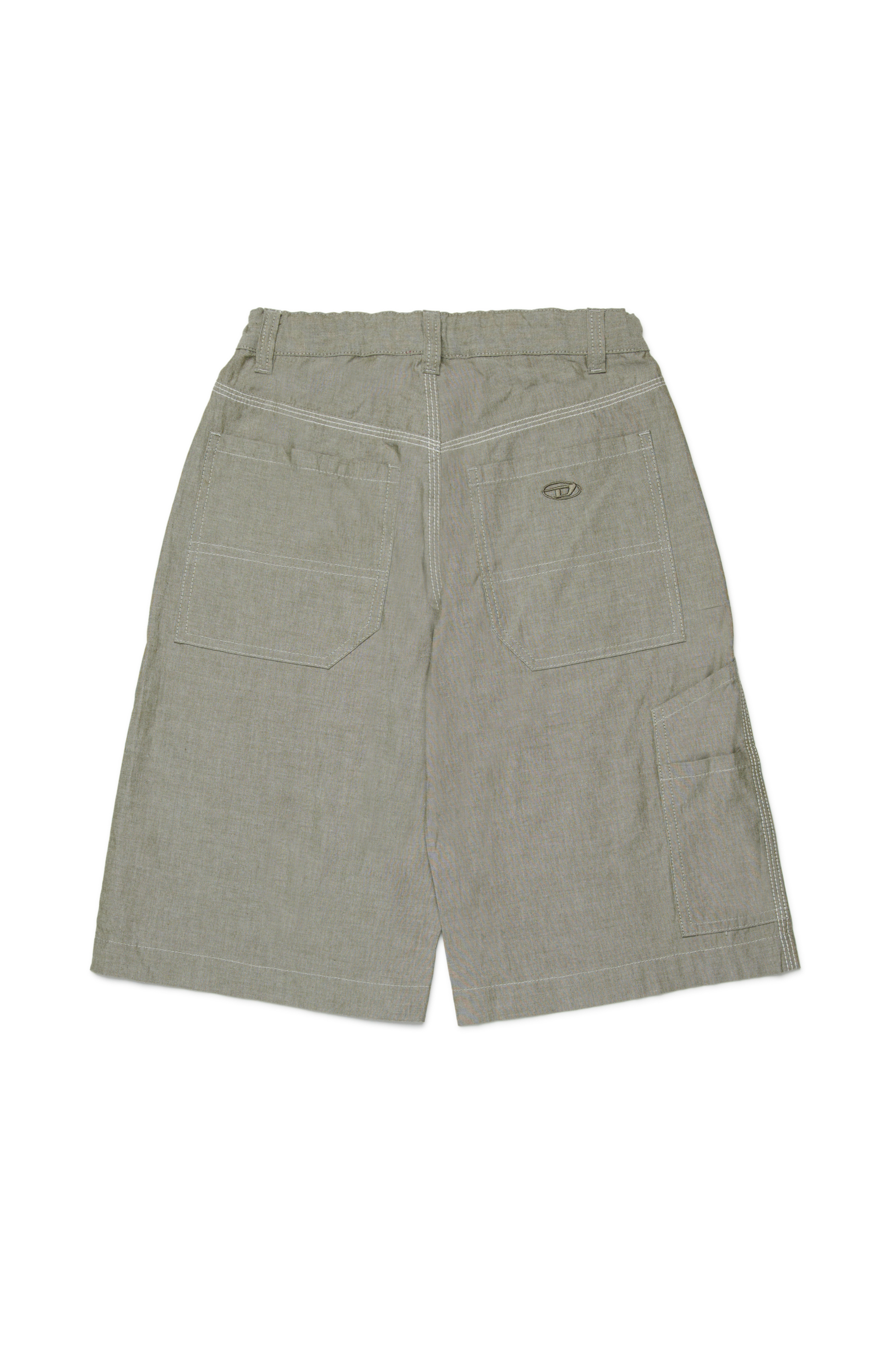 Diesel - PKEN SHORT, Man's Cotton bermudas with patch pockets in Green - 2