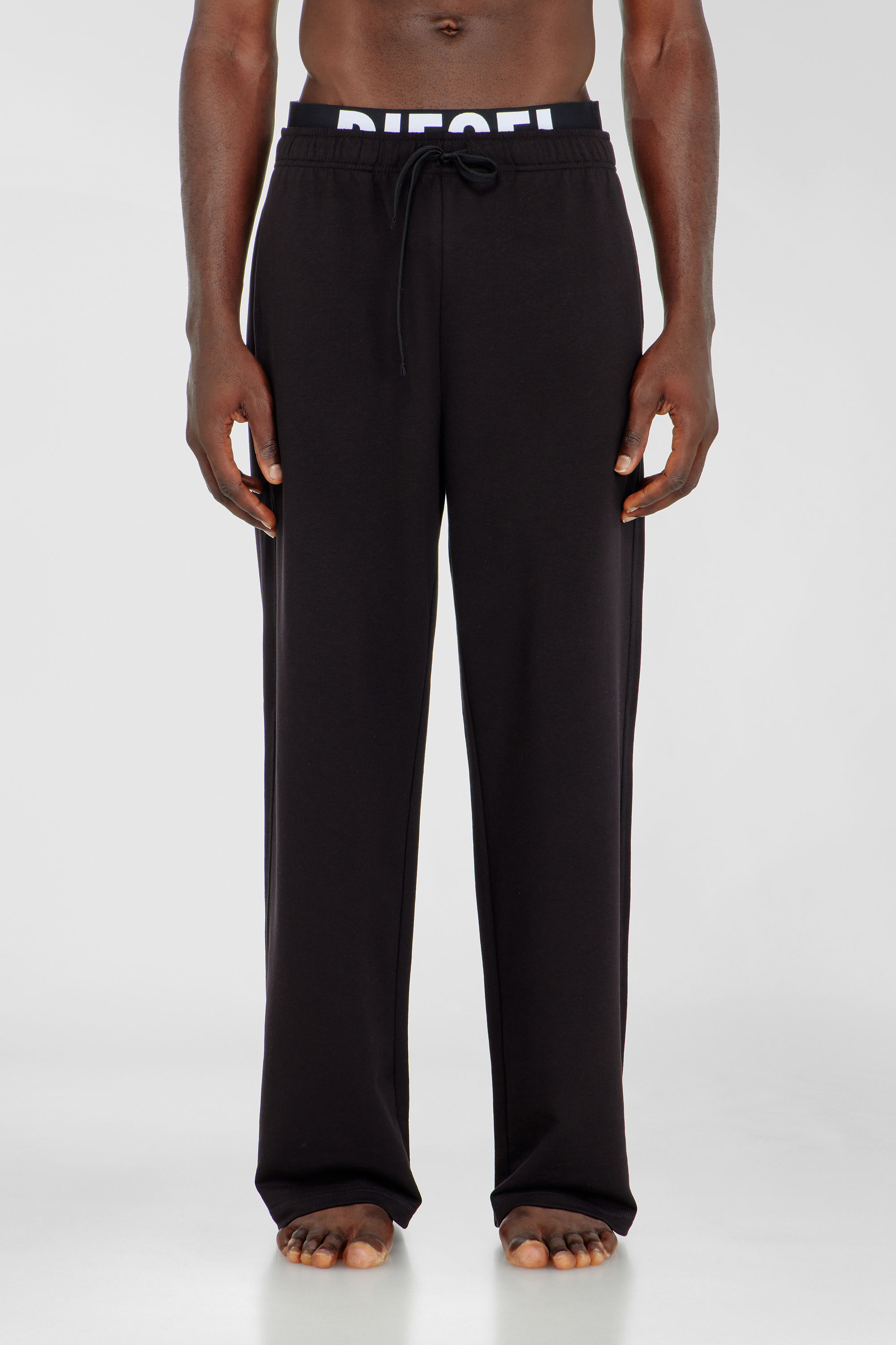 Cotton sweatpants with Diesel logo waistband