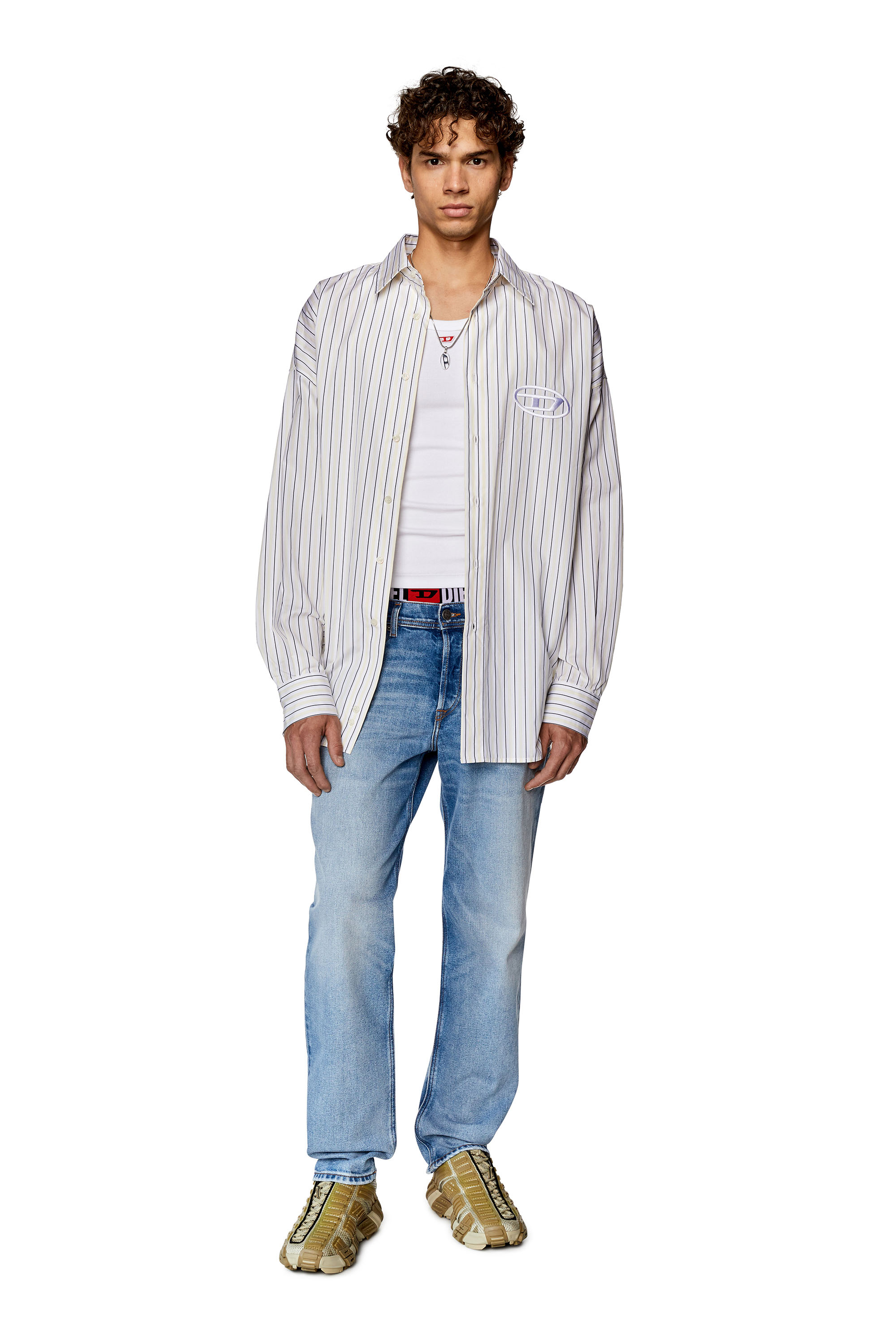 Diesel - 2023 D-Finitive 09G24 Tapered Jeans, Light Blue - Image 4