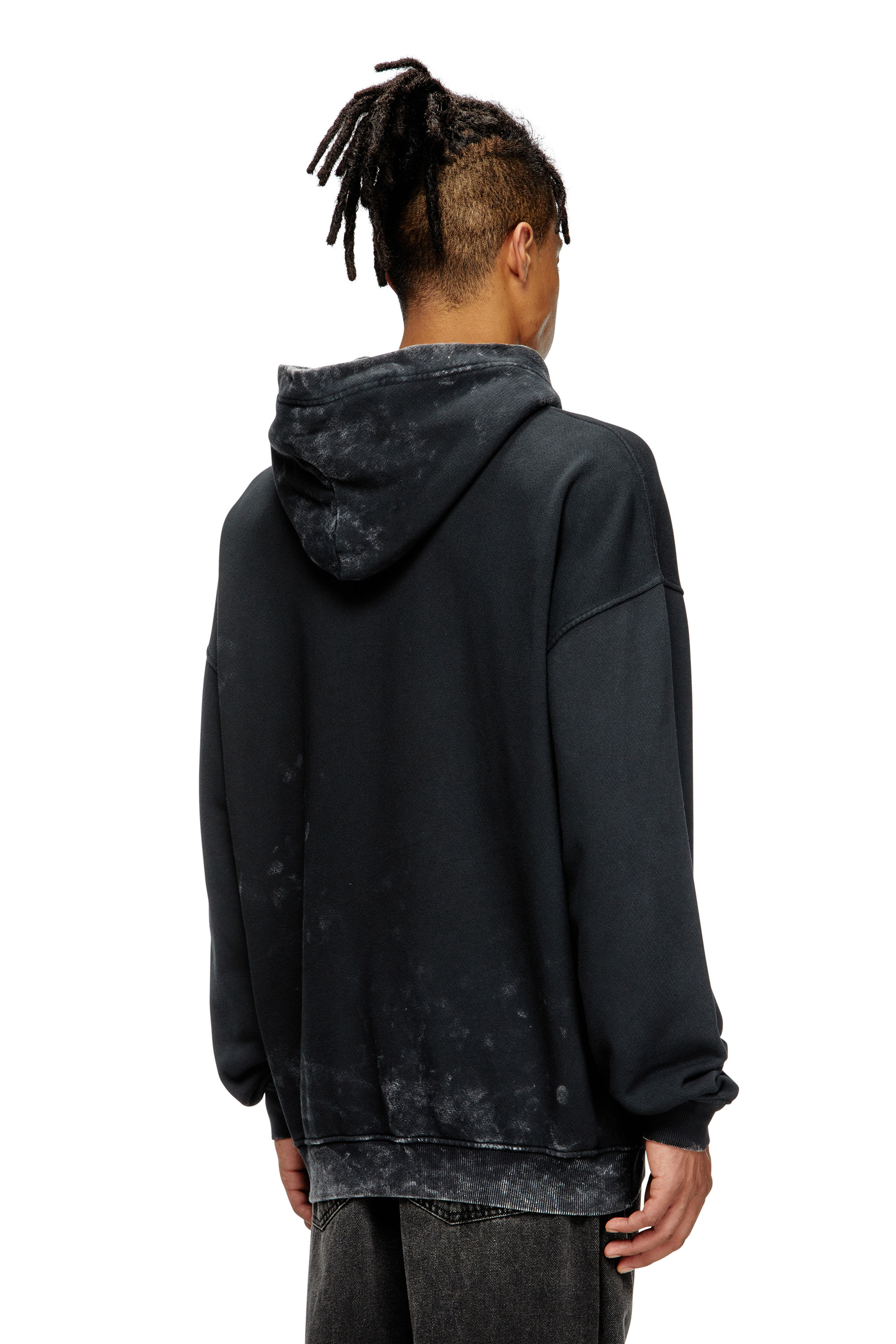Diesel - S-BOXT-HOOD-T10, Man's Hoodie with cut-out metal Oval D in null - 3