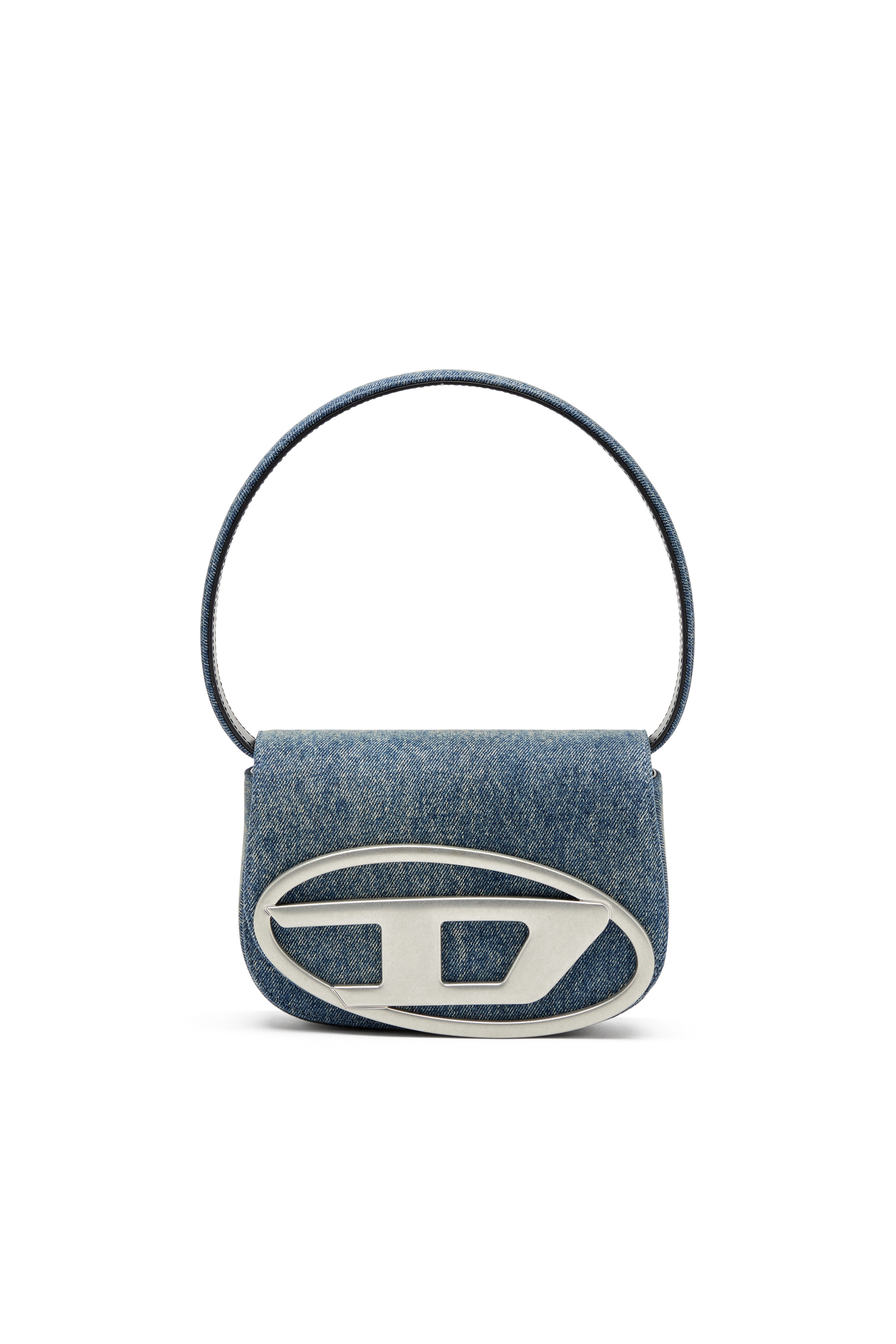 Diesel - 1DR, Woman's Iconic shoulder bag in solarised denim in Blue - 1