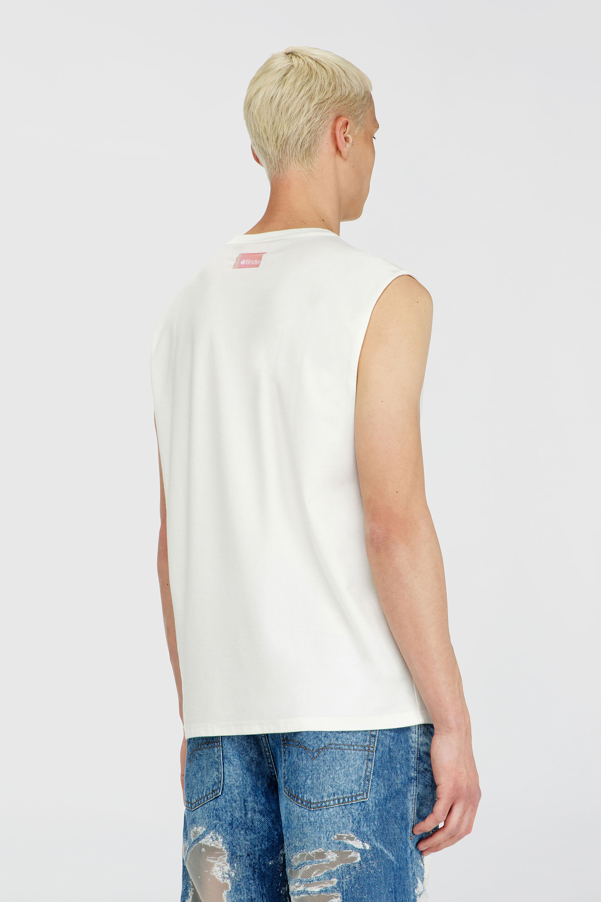 Diesel - PR-T-NORM-BISC-MATI-R, Unisex's Tank top with For Successful Loving logo in White - 4