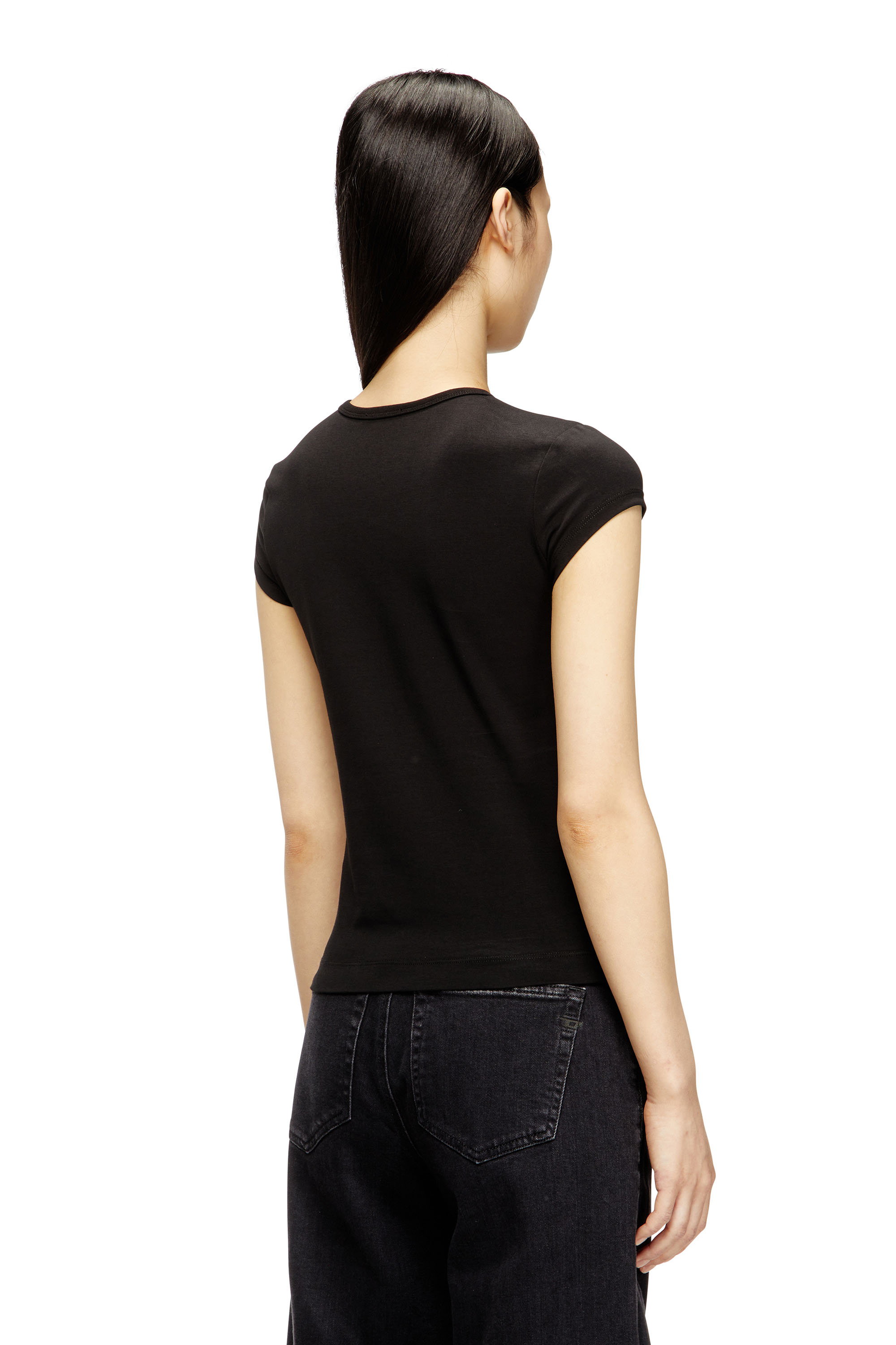 T-ANGIE Women's Long-sleeve cotton T-shirt, cut-out logo