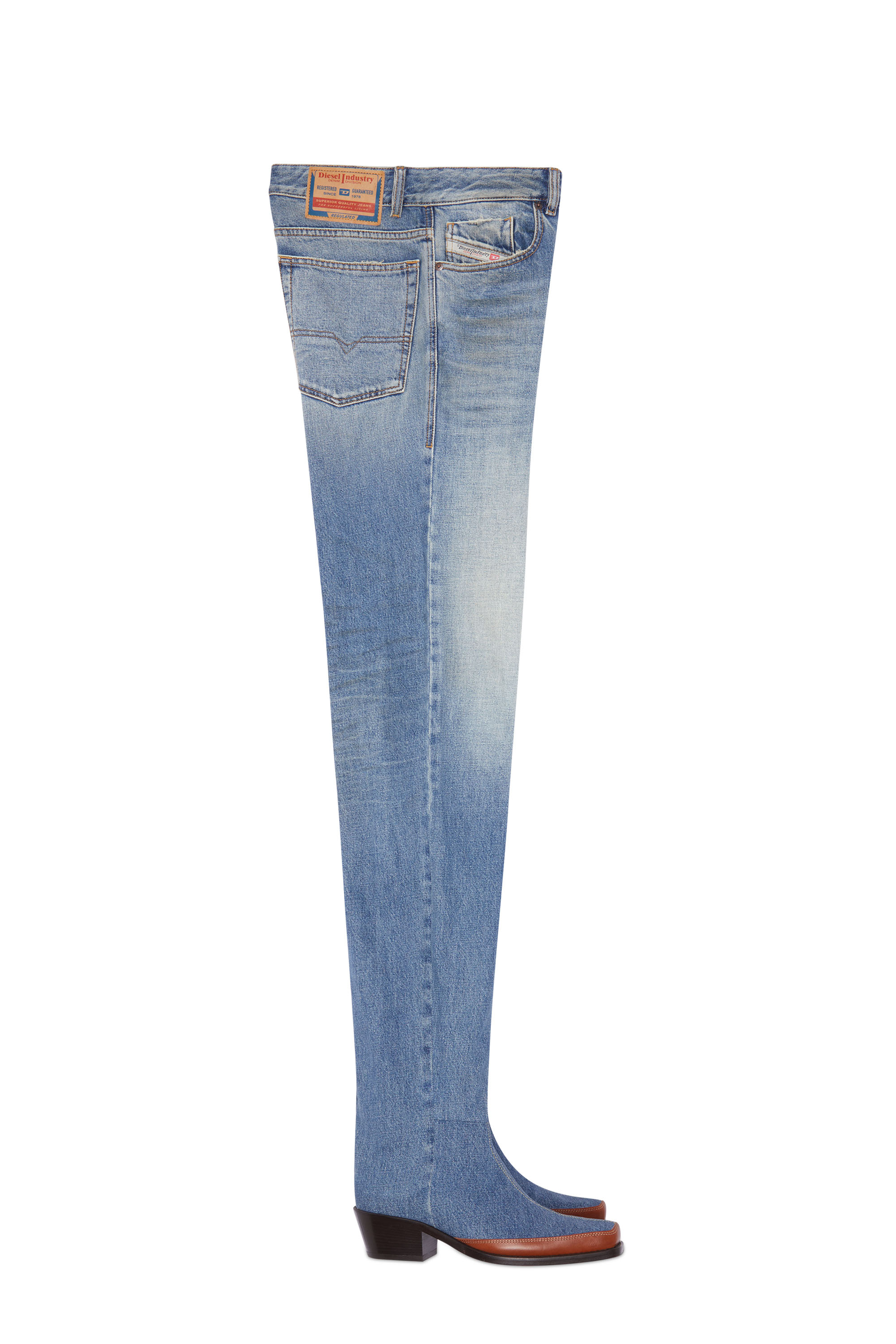 Diesel - 1955 007A7 Straight Jeans, Light Blue - Image 6