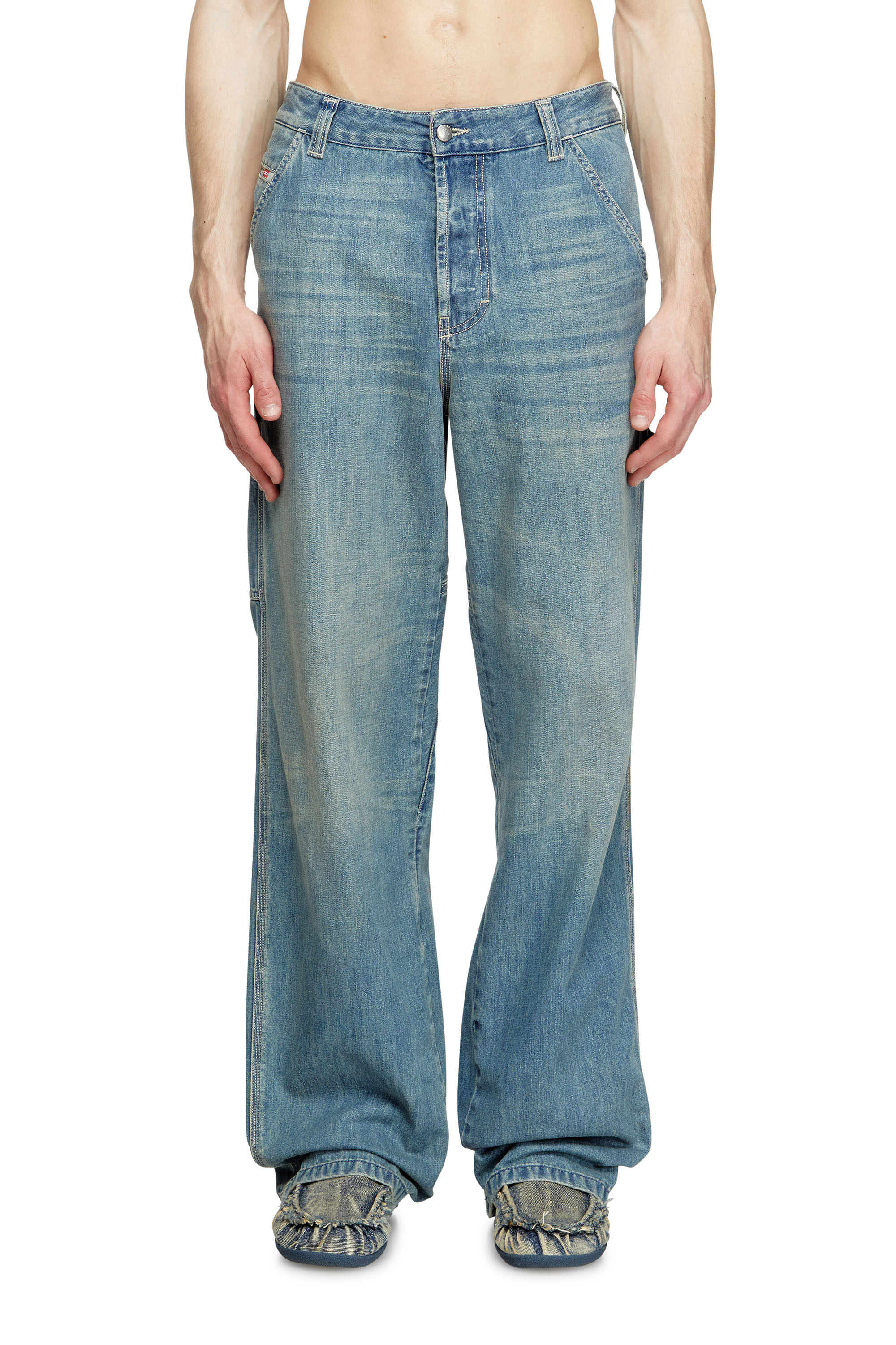 Diesel - Man's Relaxed Jeans D-Livery 068SK, Light Blue - 1