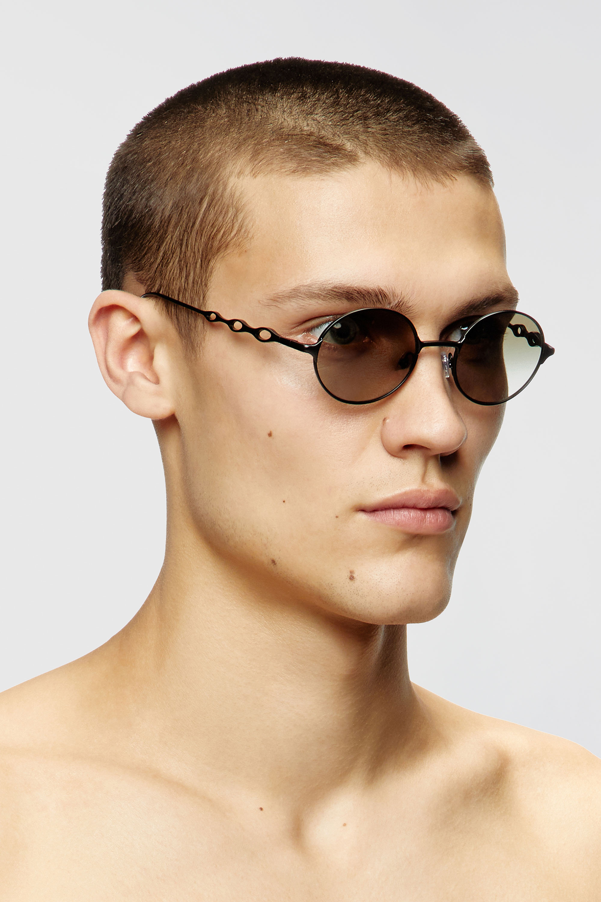 Diesel - 0DL1008, Unisex's Round sunglasses in Black/Green - 6