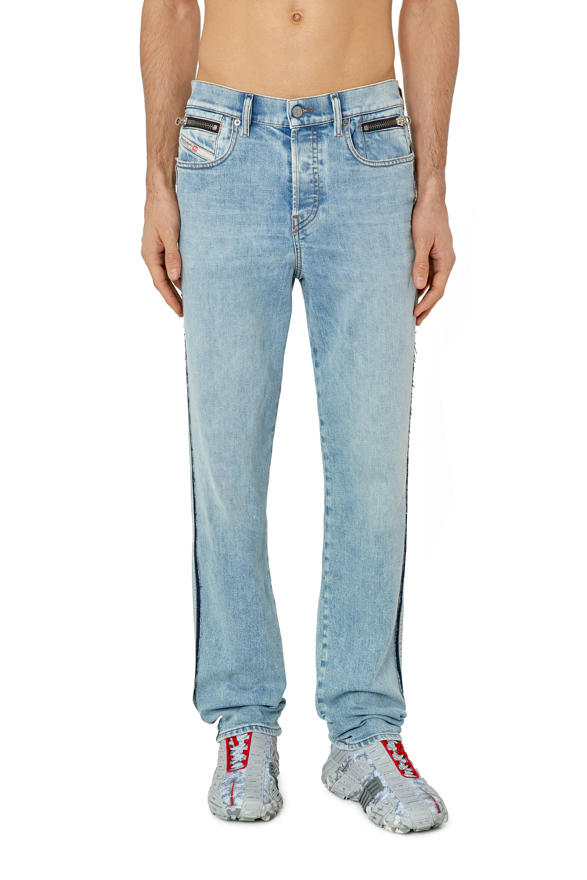 Diesel - 2020 D-Viker 09F41 Straight Jeans, Light Blue - Image 1