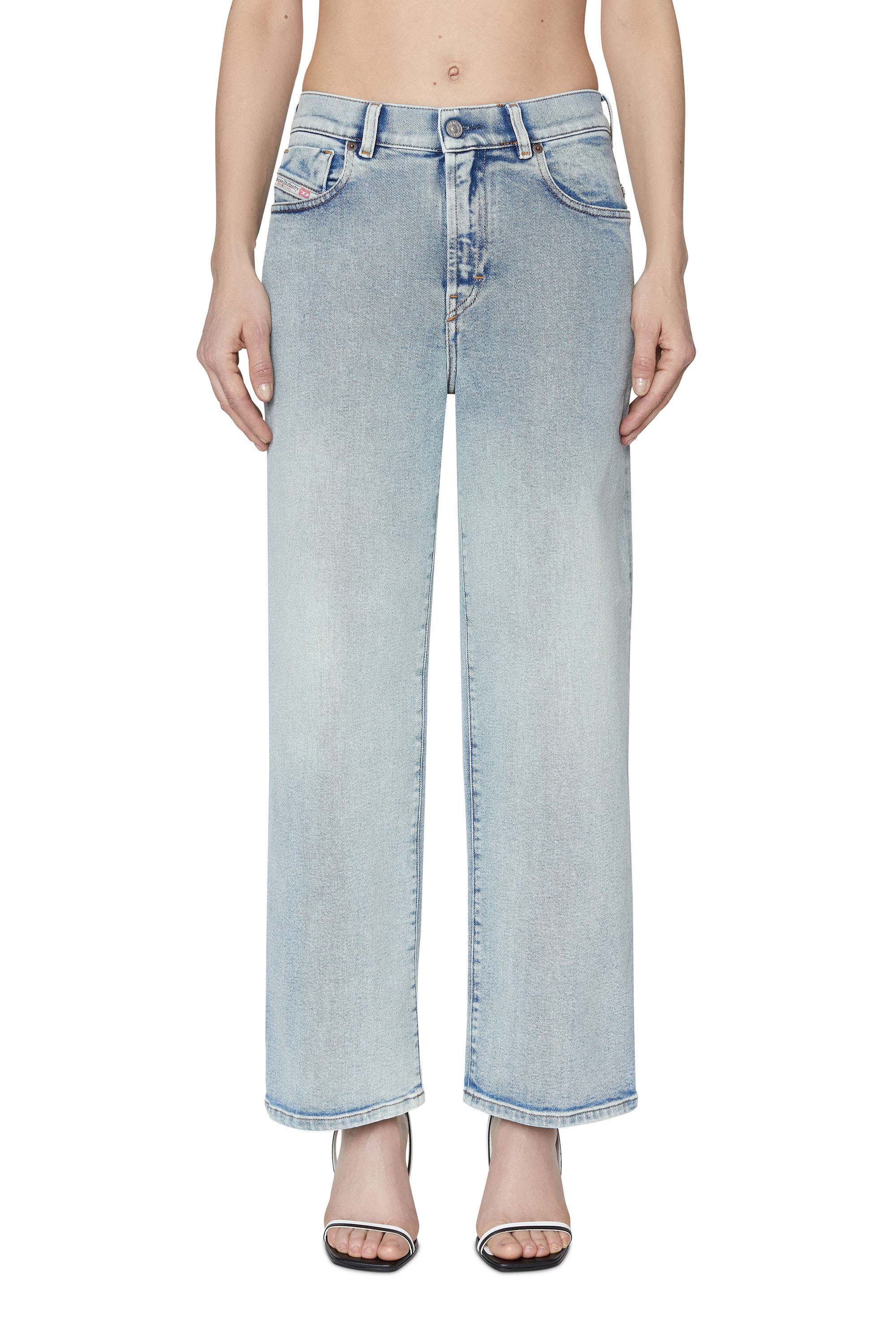 Diesel - 2000 09C08 Bootcut and Flare Jeans, Light Blue - Image 1