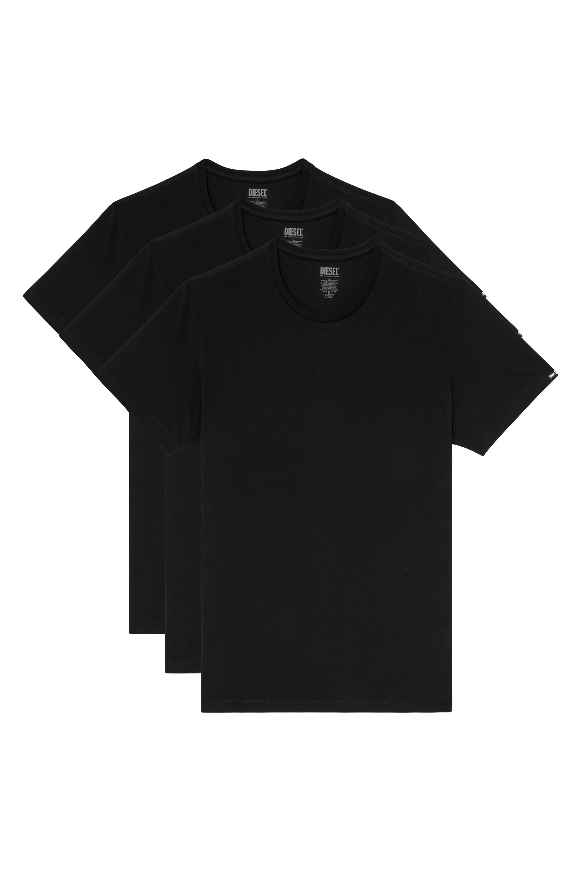 Diesel - RANDAL-D-CORE-3PACK, Man's Set of 3 cotton T-shirts in Black - 1