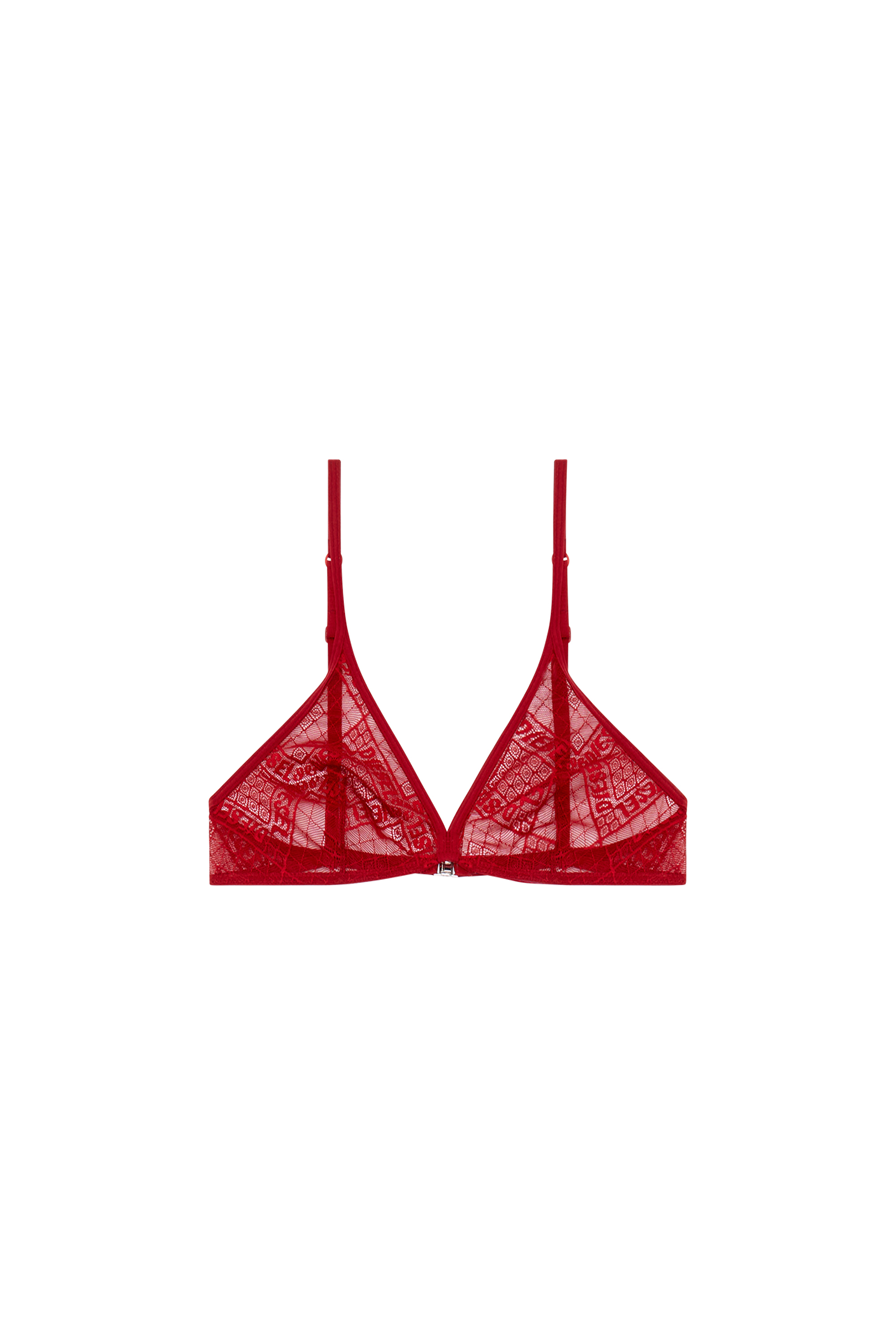 Diesel - UFSB-MUSA, Woman Stretch-lace bralette in Red - Image 4