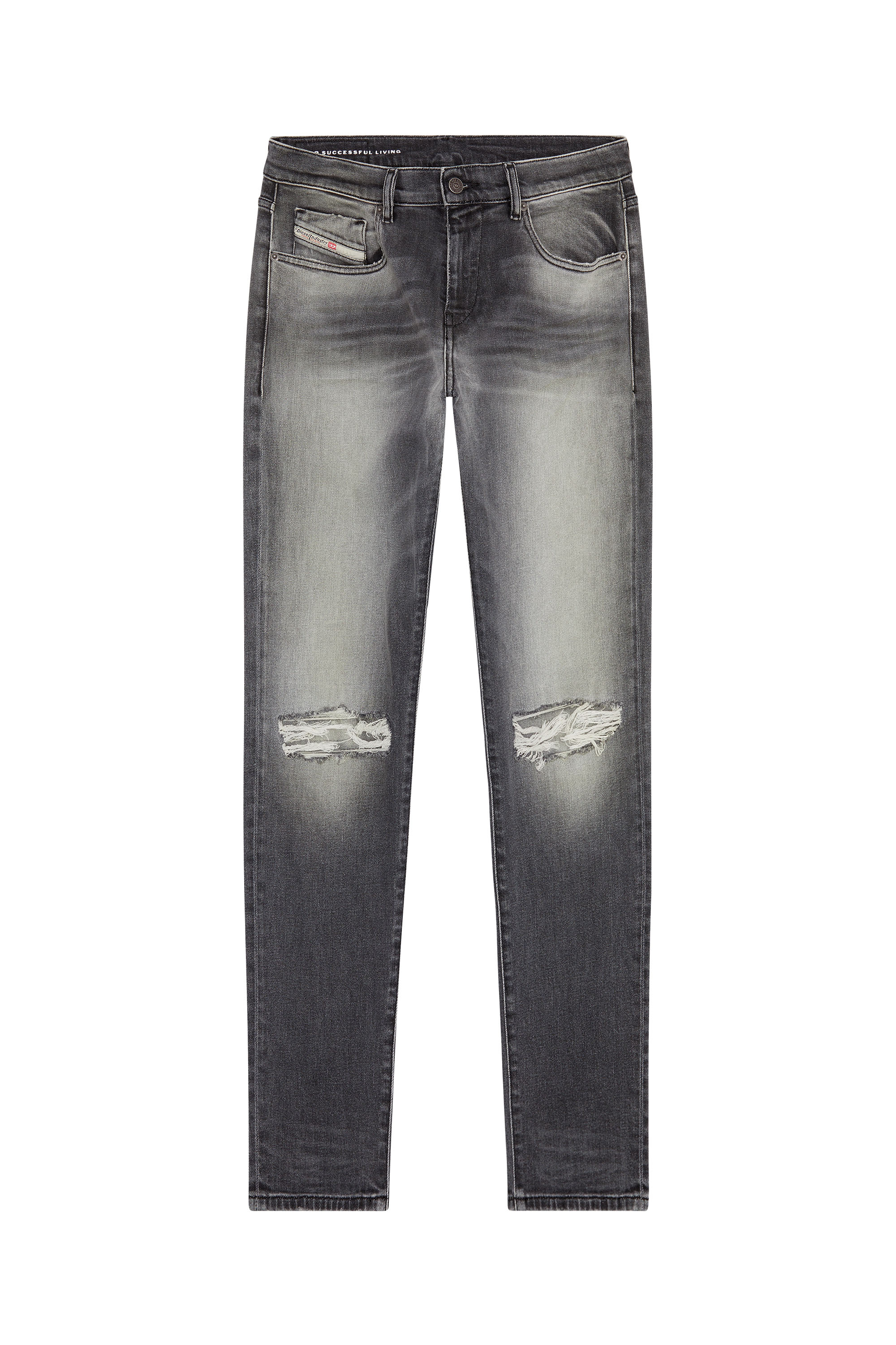 Diesel - 2019 D-Strukt 09G03 Slim Jeans, Light Grey - Image 4