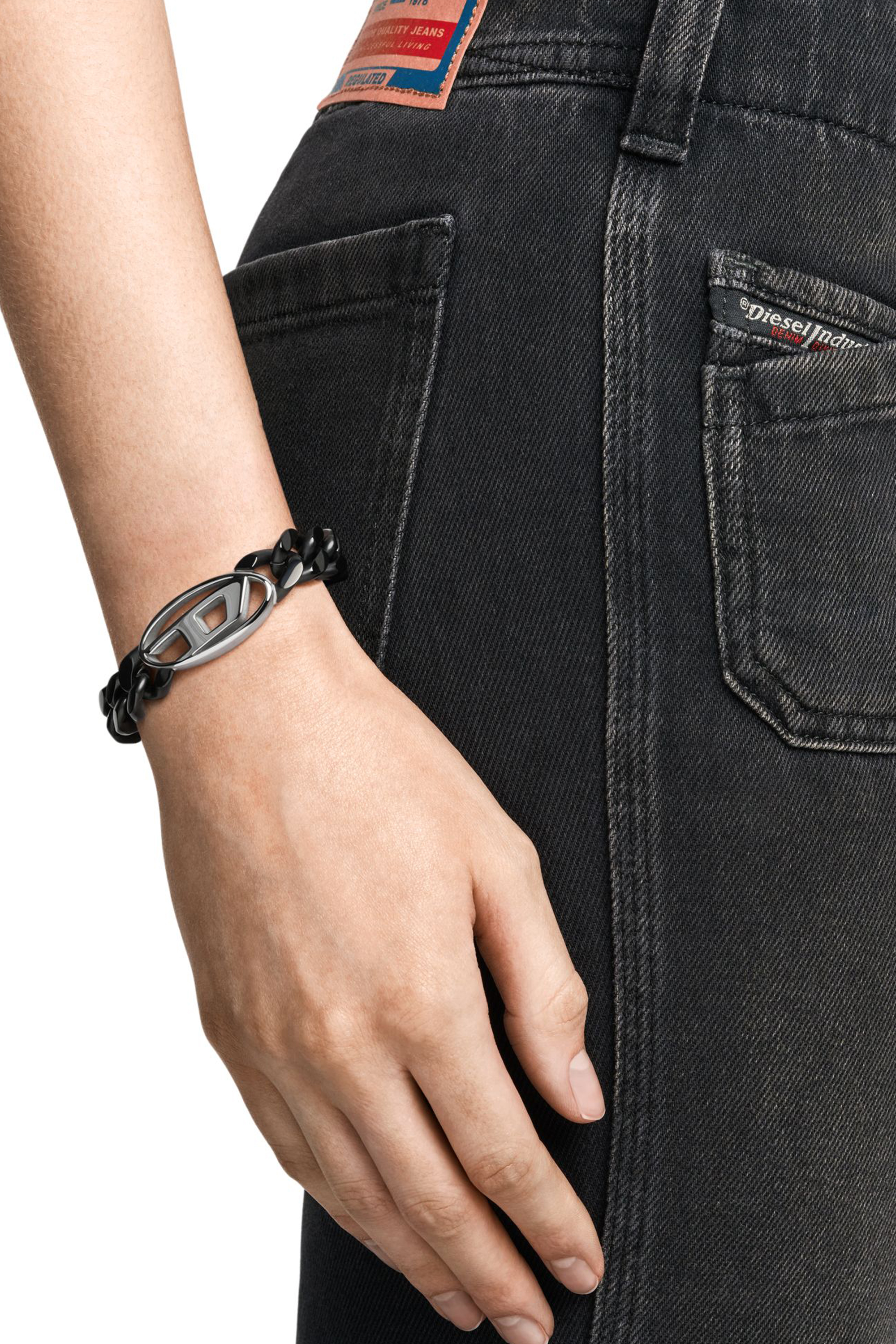 Diesel - DX1611931, Unisex's Stainless Steel Chain Bracelet in Black - 3