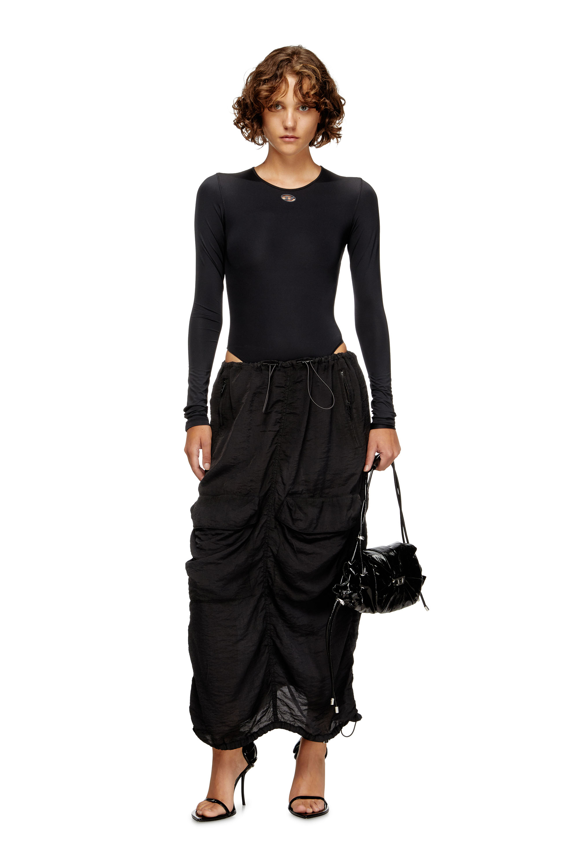 Diesel - ANGELINA-UTLT, Woman's Stretch Nylon bodysuit in Black - 6