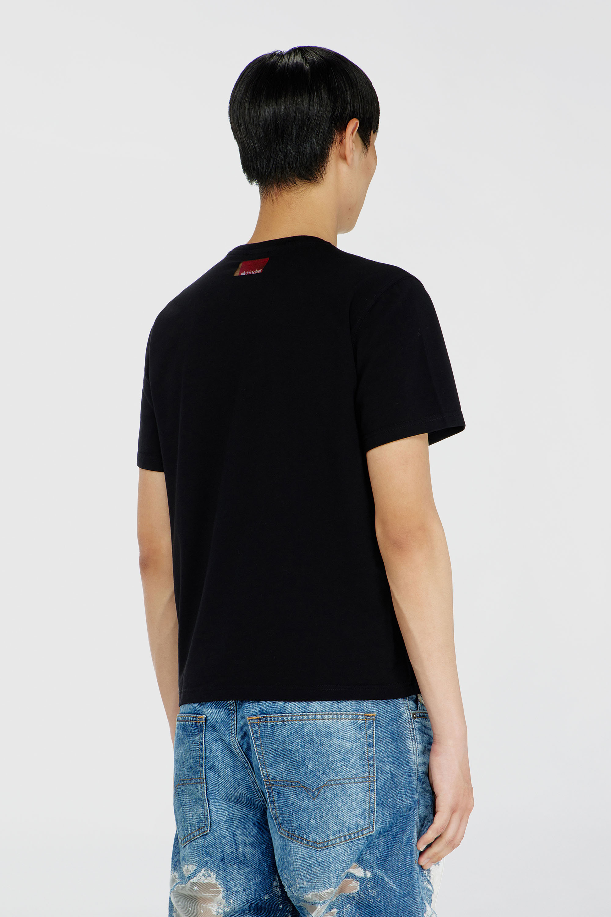 Diesel - PR-T-NOTS-CHI-R, Unisex's T-shirt with For Successful Loving logo in Black - 4