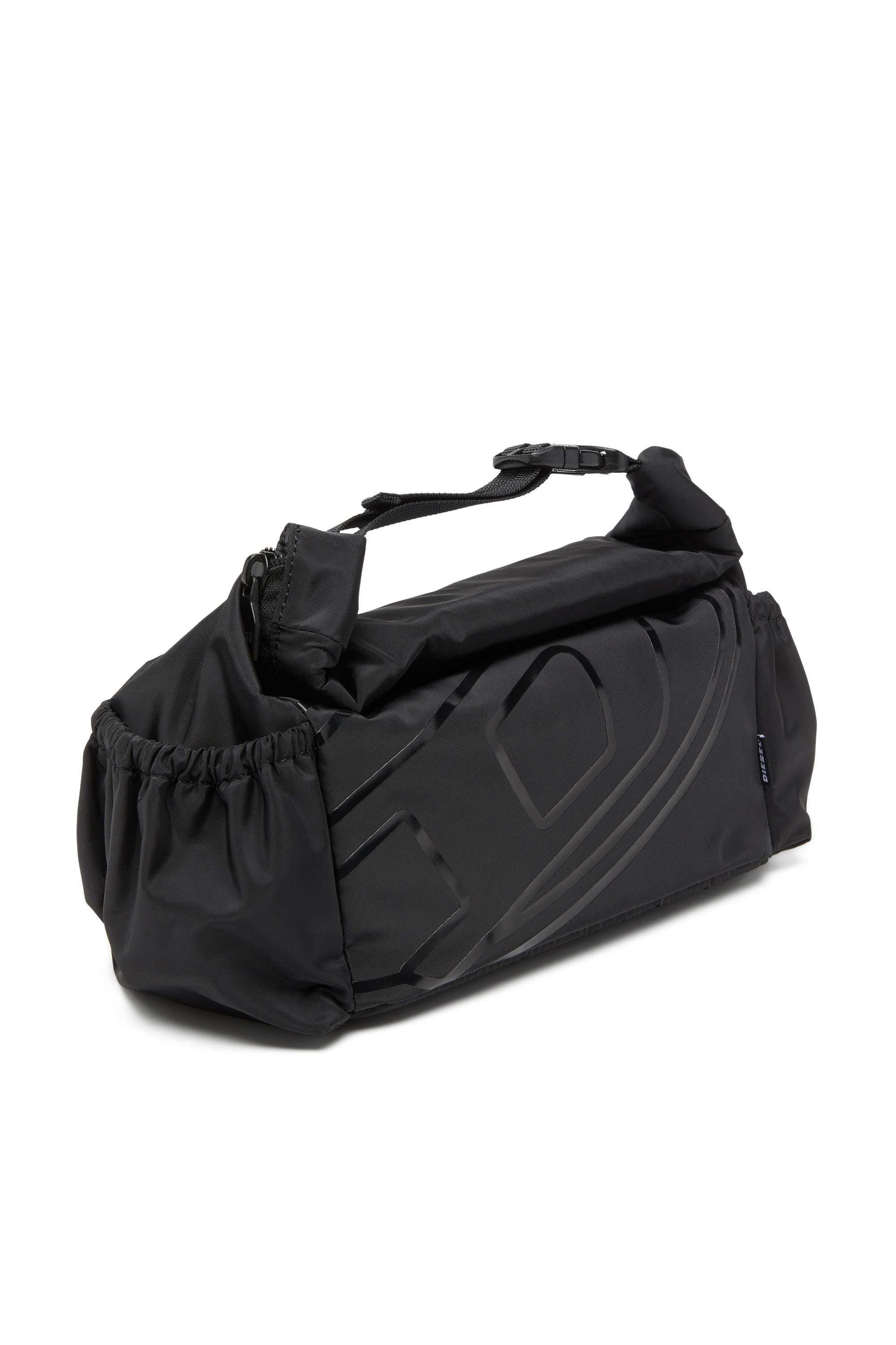 Diesel - DRAPE WASH BAG X, Man's Nylon wash bag with Oval D print in Black - 5