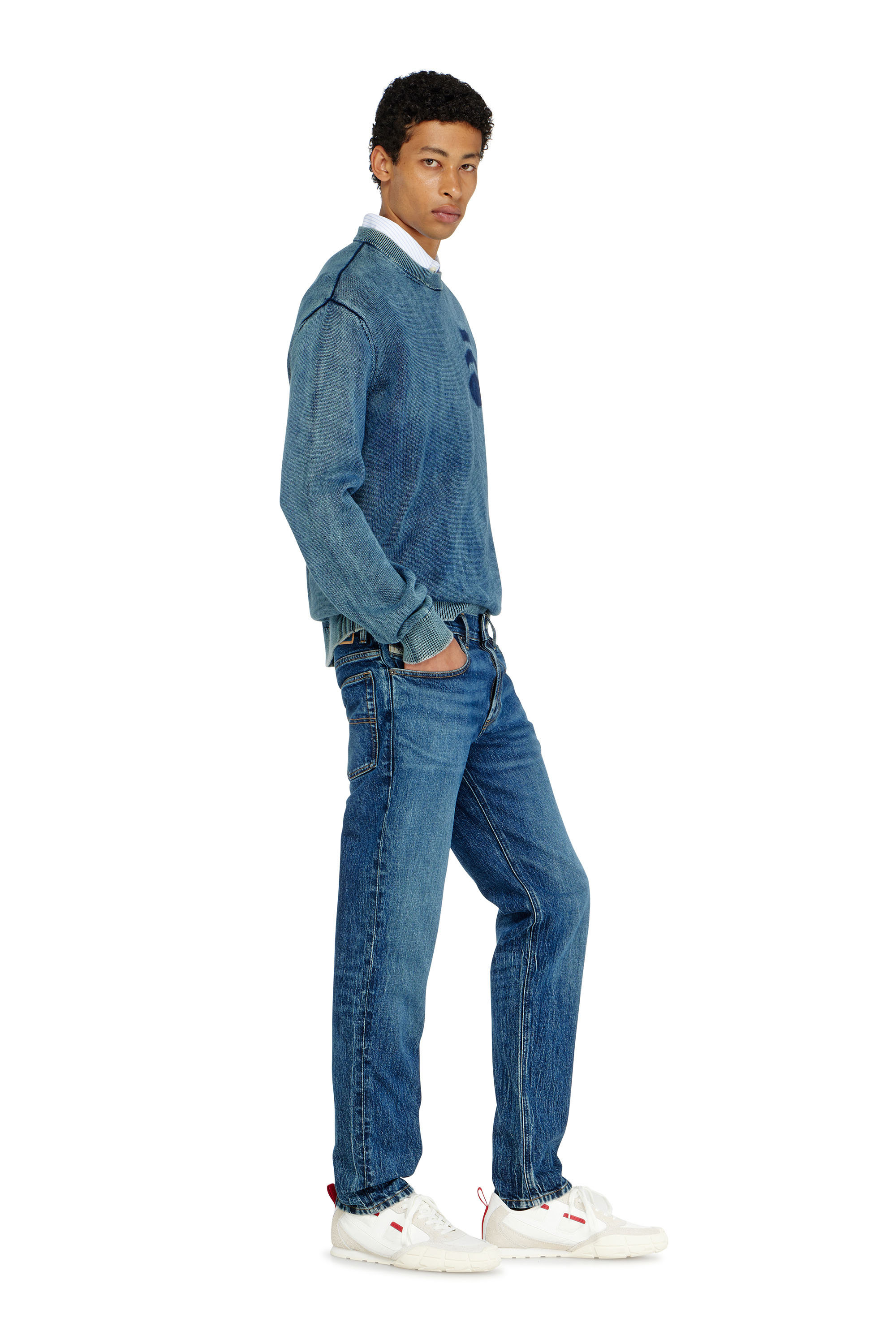 Diesel - Man's Regular Jeans 2023 D-Finitive 0KBBQ, Dark Blue - 3