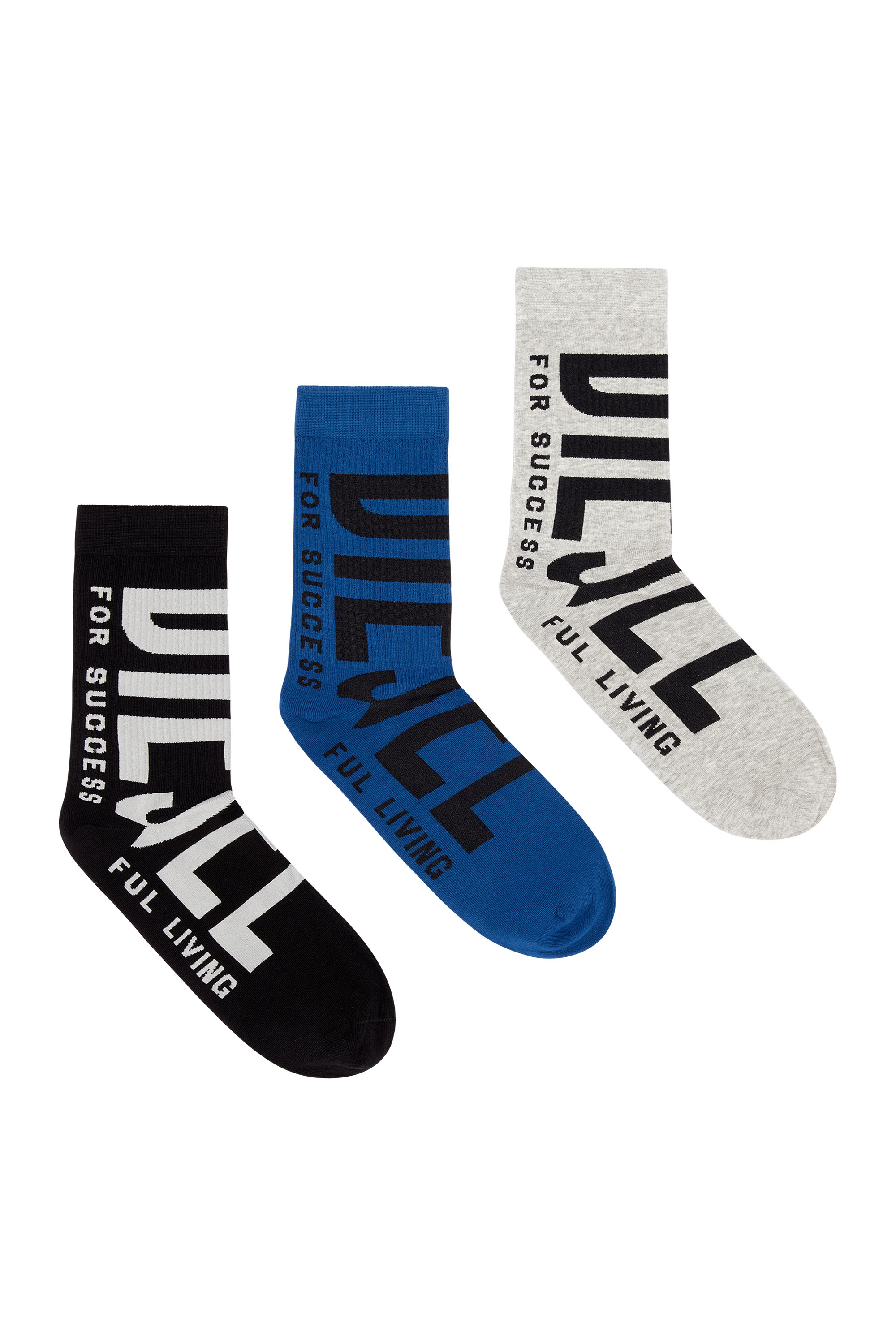 SKM-RAY-THREEPACK, Blue/White - Socks