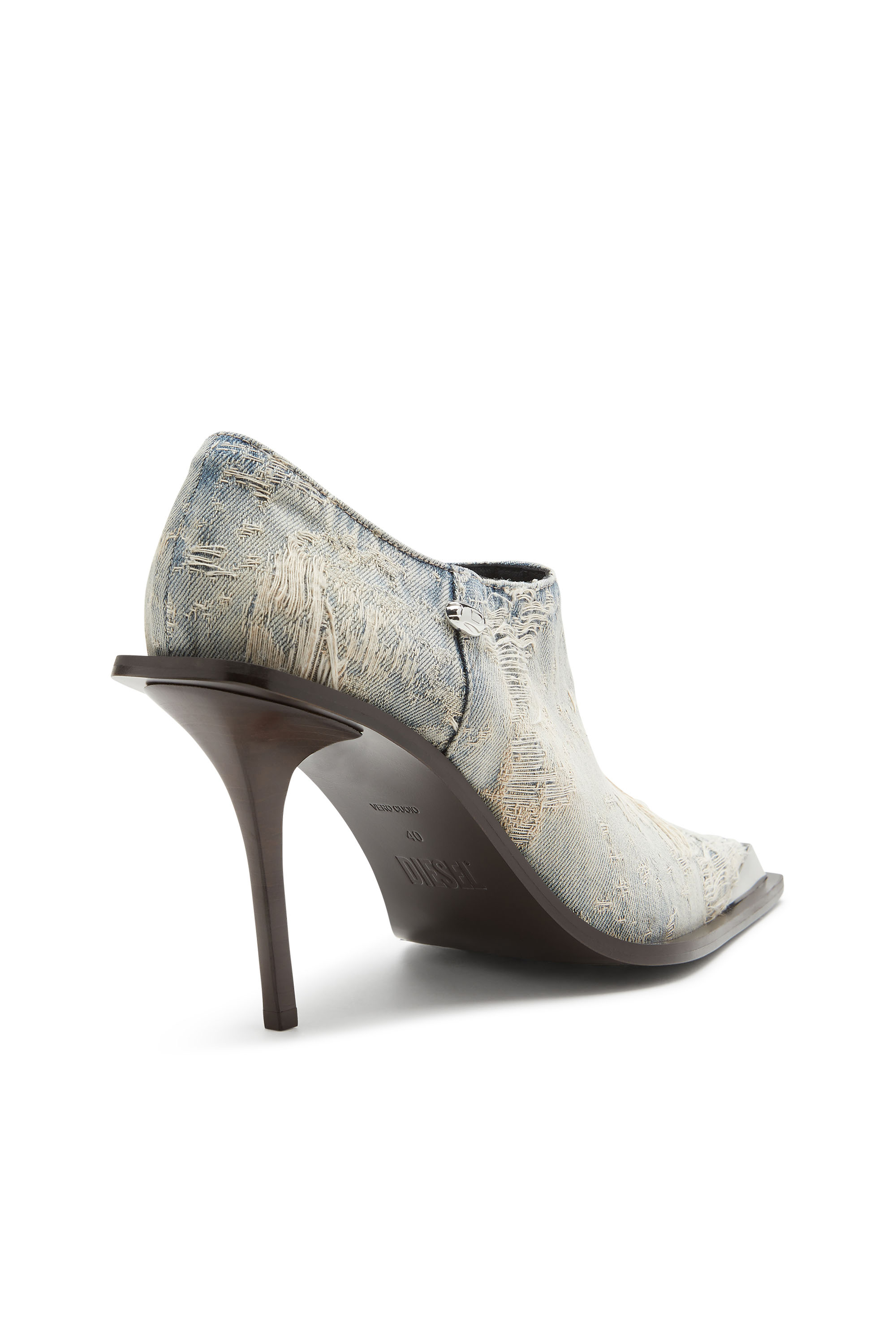 Diesel - D-TONA SC, Woman's D-Tona-Ankle boots in jacquard denim in Light Blue - 5