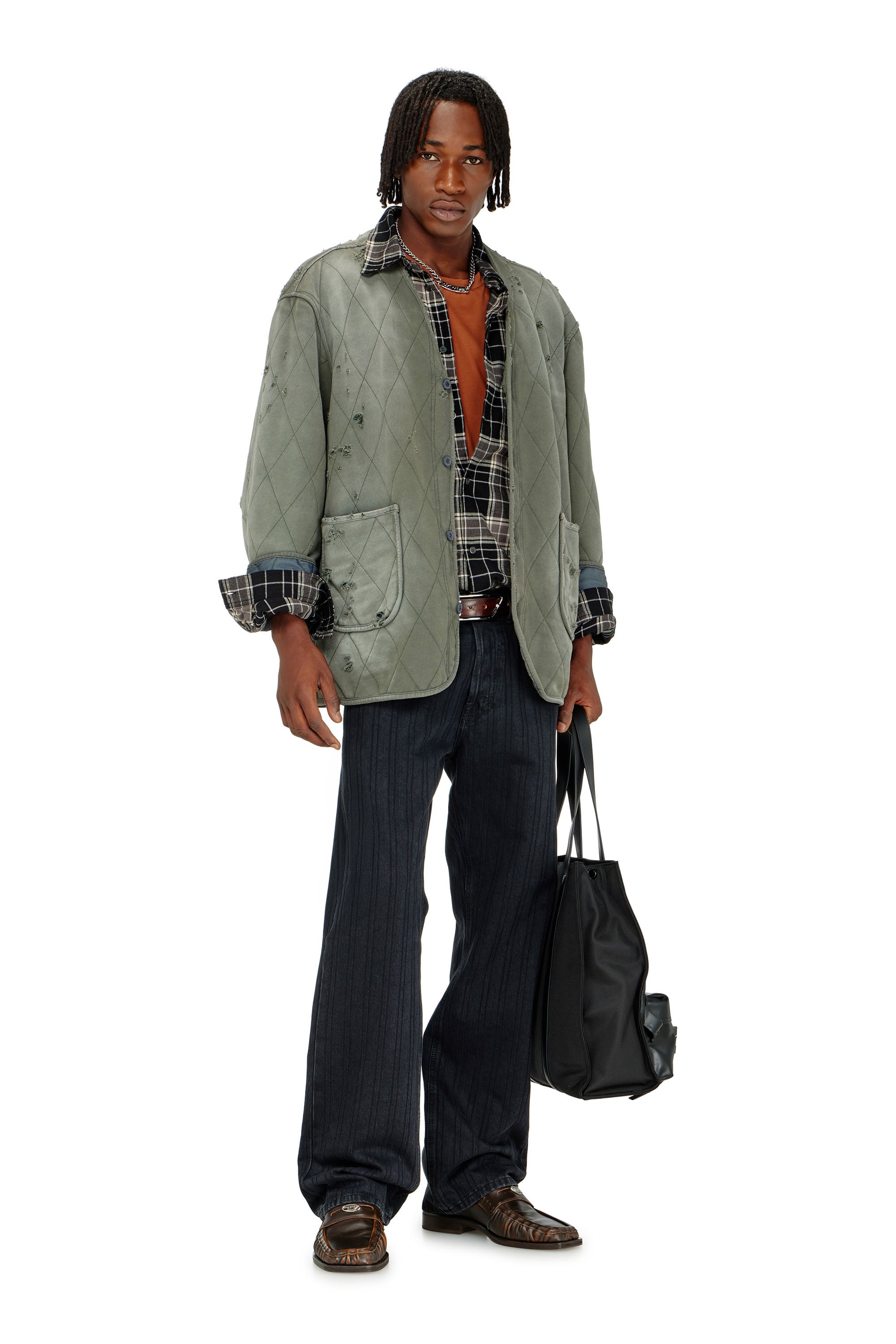 Diesel - Man's Relaxed Jeans 1980 D-Eeper 09Q12, Black/Dark grey - 2