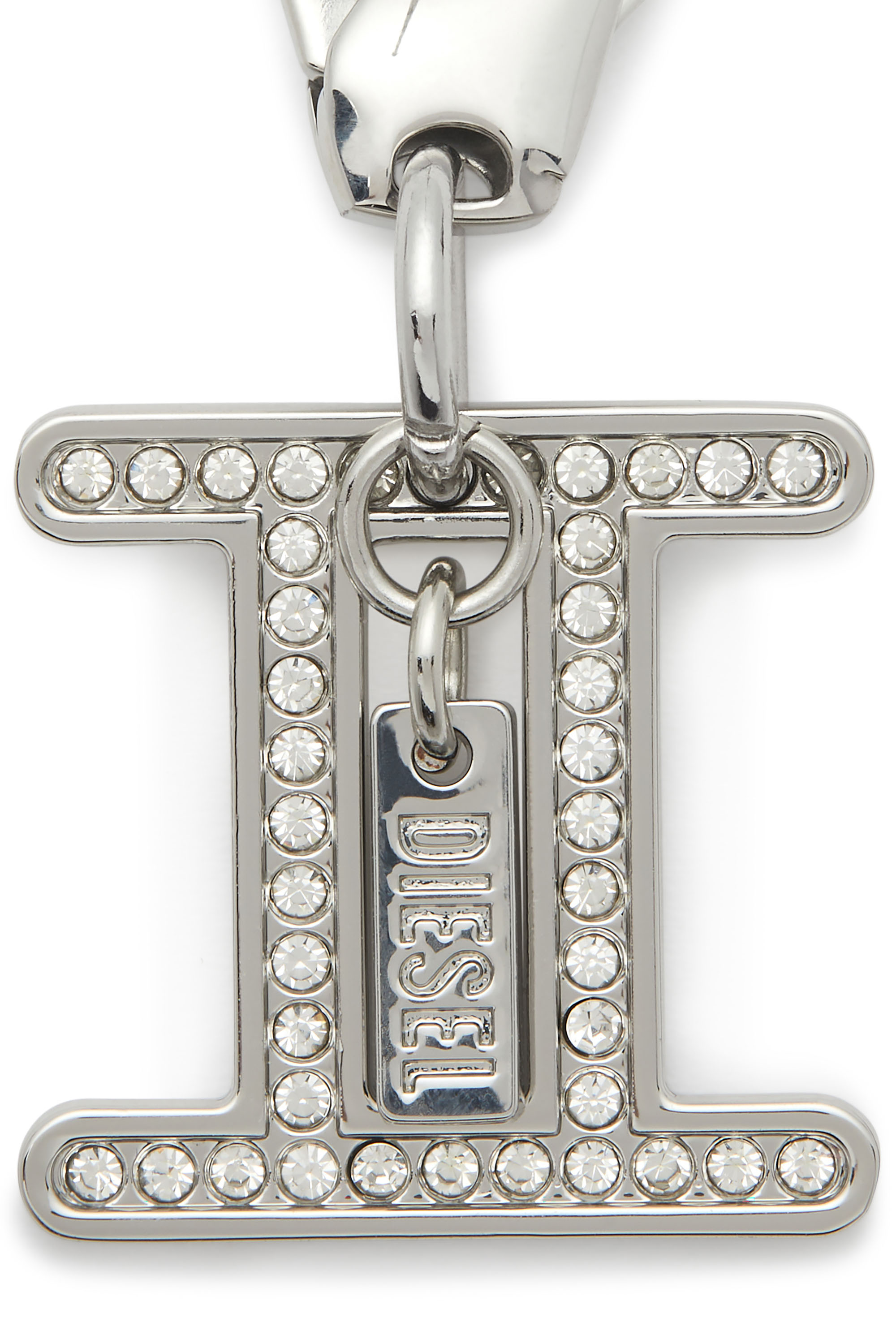 Diesel - CHARM GEMINI, Unisex's Metal Gemini charm with rhinestones in Silver - 2