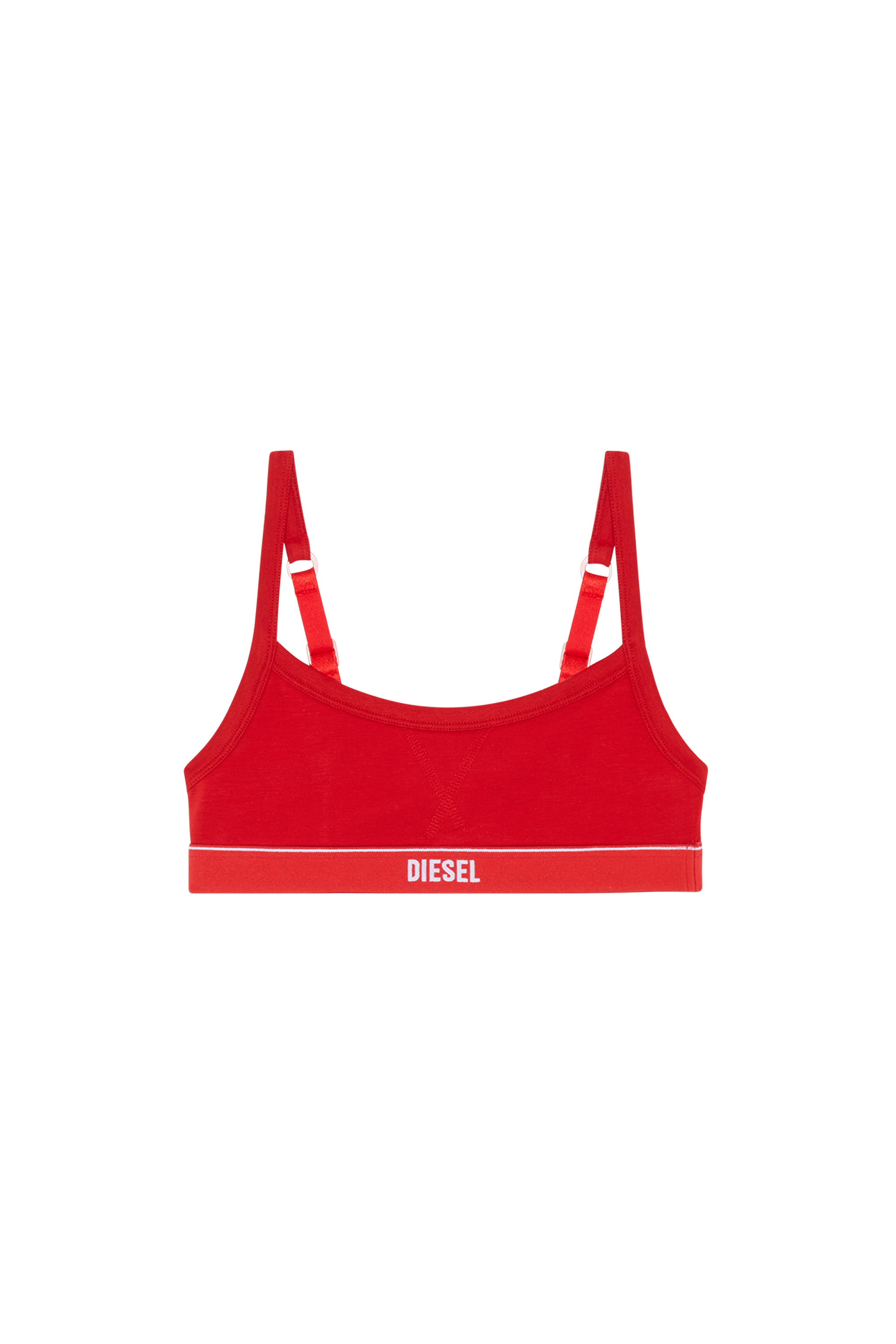 Diesel - UFSB-GRETA, Woman Bralette with logo band in Red - Image 4