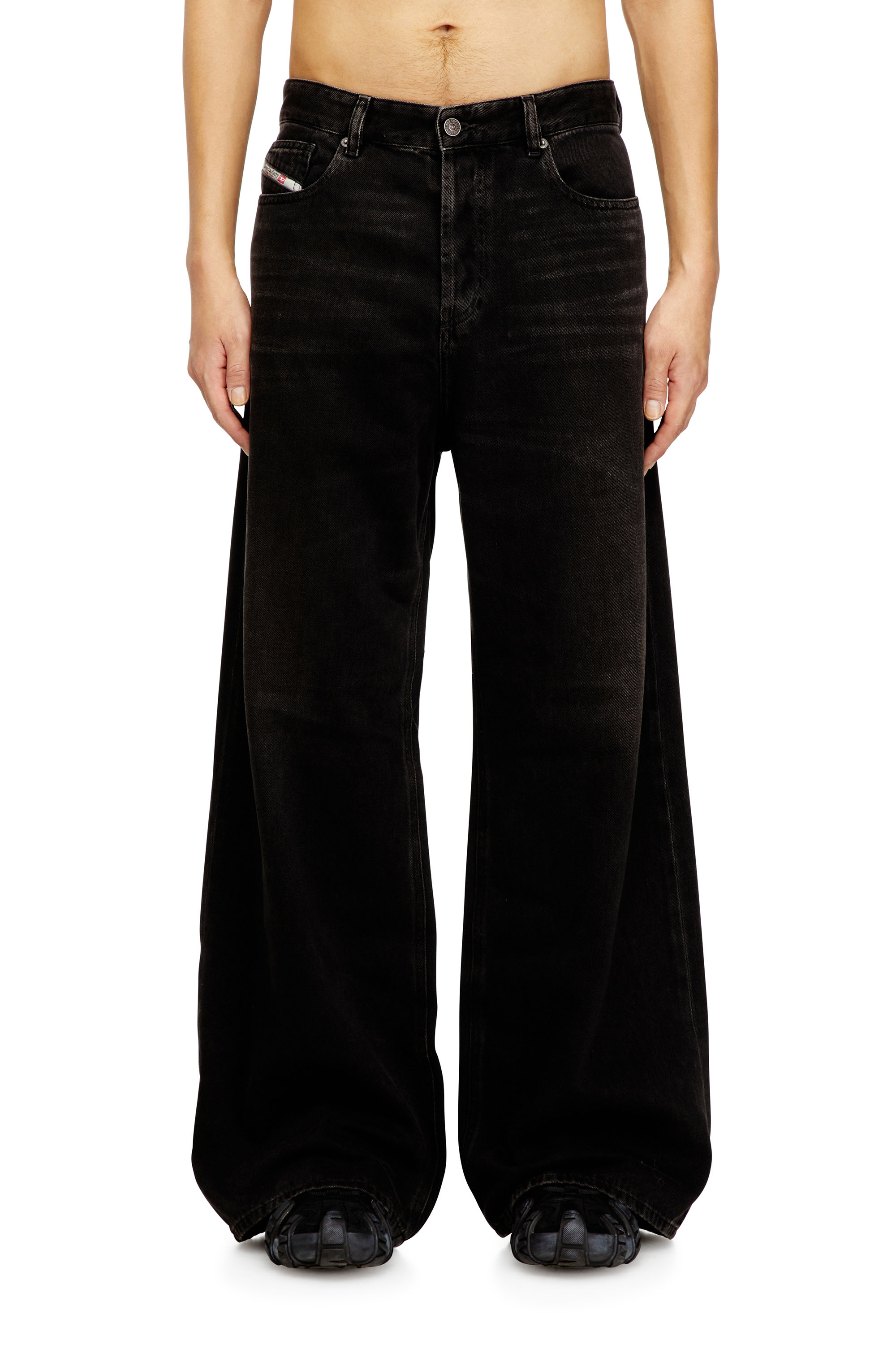 Diesel - Woman's Relaxed Jeans 1996 D-Sire 09J96, Black/Dark grey - 2